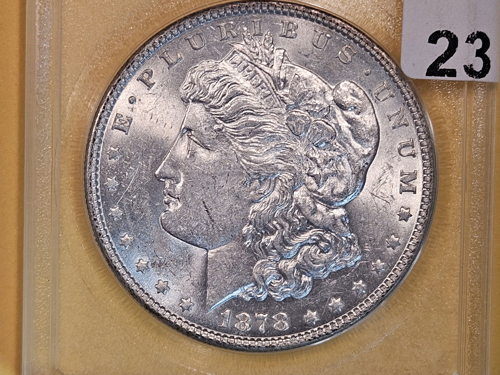 ACCUGRADE 1878 7TF Morgan Dollar in About Uncirculated - 59 (1 of 8)