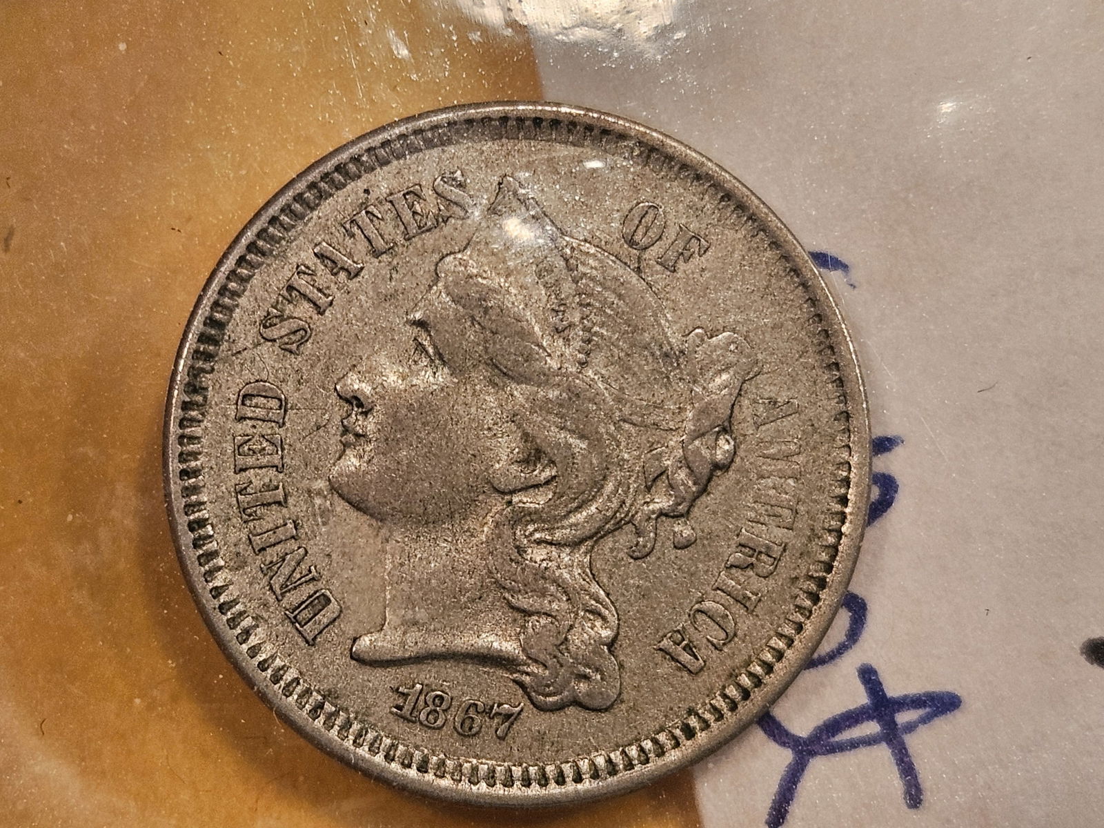 1867 Three Cent Nickel (1 of 3)