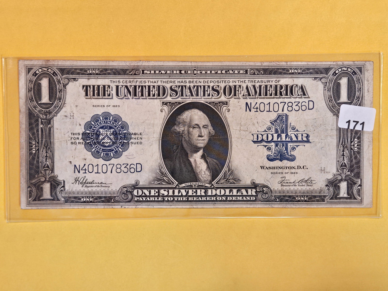 Series 1923 One Dollar Silver Certificate (1 of 2)