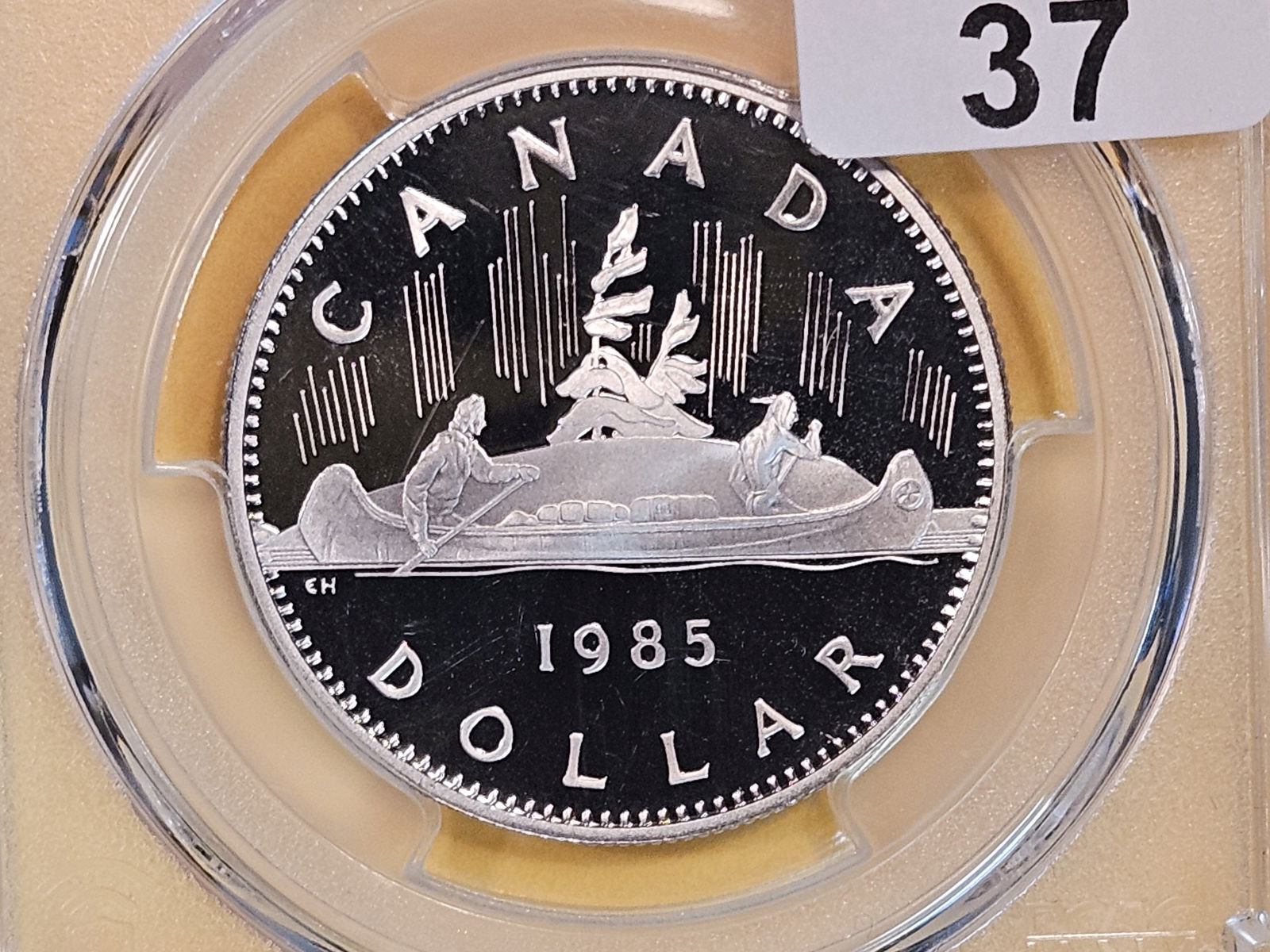 PERFECT! PCGS 1985 Candaa Voyageur Dollar in Proof 70 Deep Cameo (1 of 3)