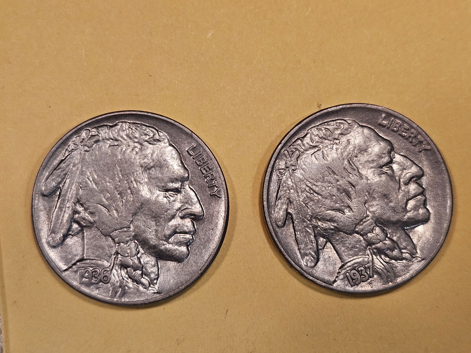Two Very nice Brilliant Uncirculated Buffalo Nickels (1 of 3)
