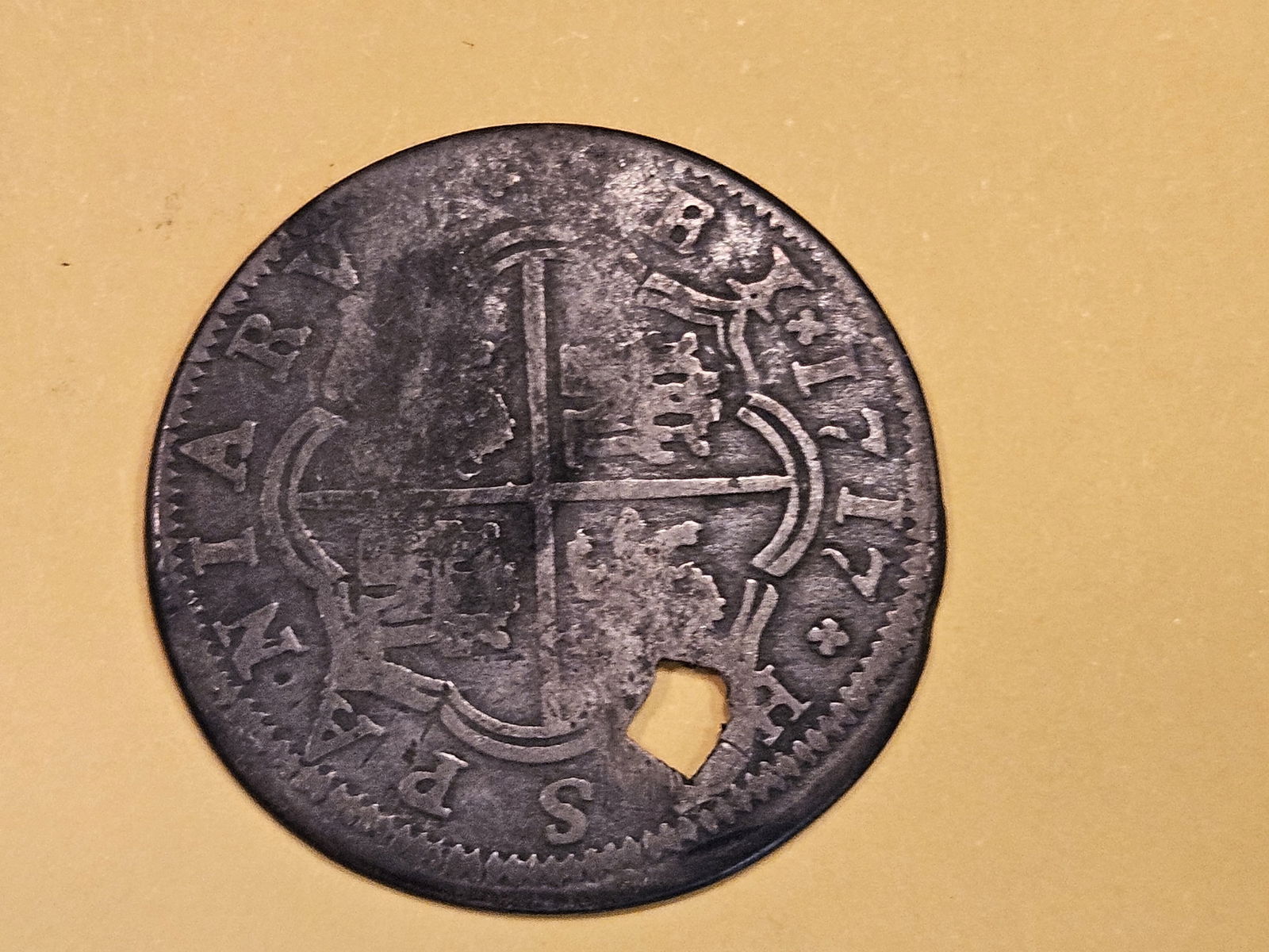 1717 MS Spain 2 reales in Very Fine - details (1 of 3)