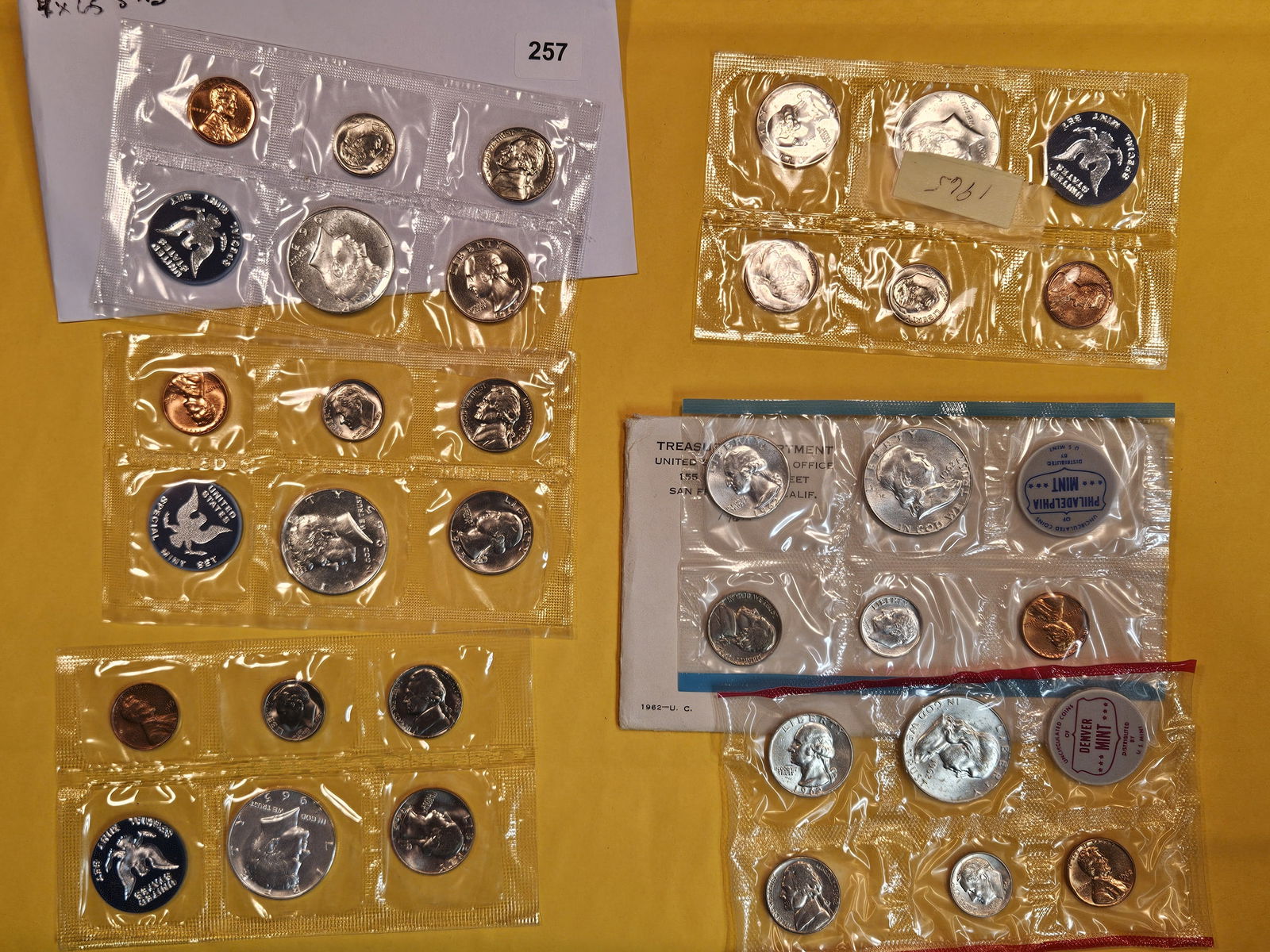 SIX US SILVER Mint Sets in original Blister packs (1 of 5)