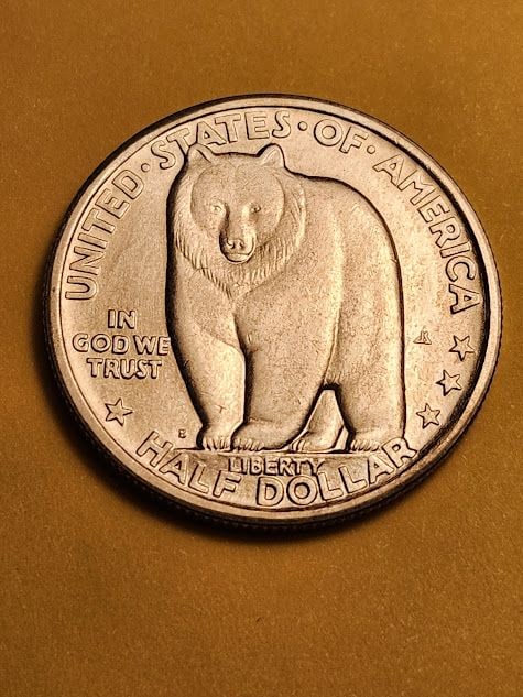 Very Choice Brilliant Uncirculated 1936 Bay Bridge silver Commemorative Half Dollar (1 of 10)