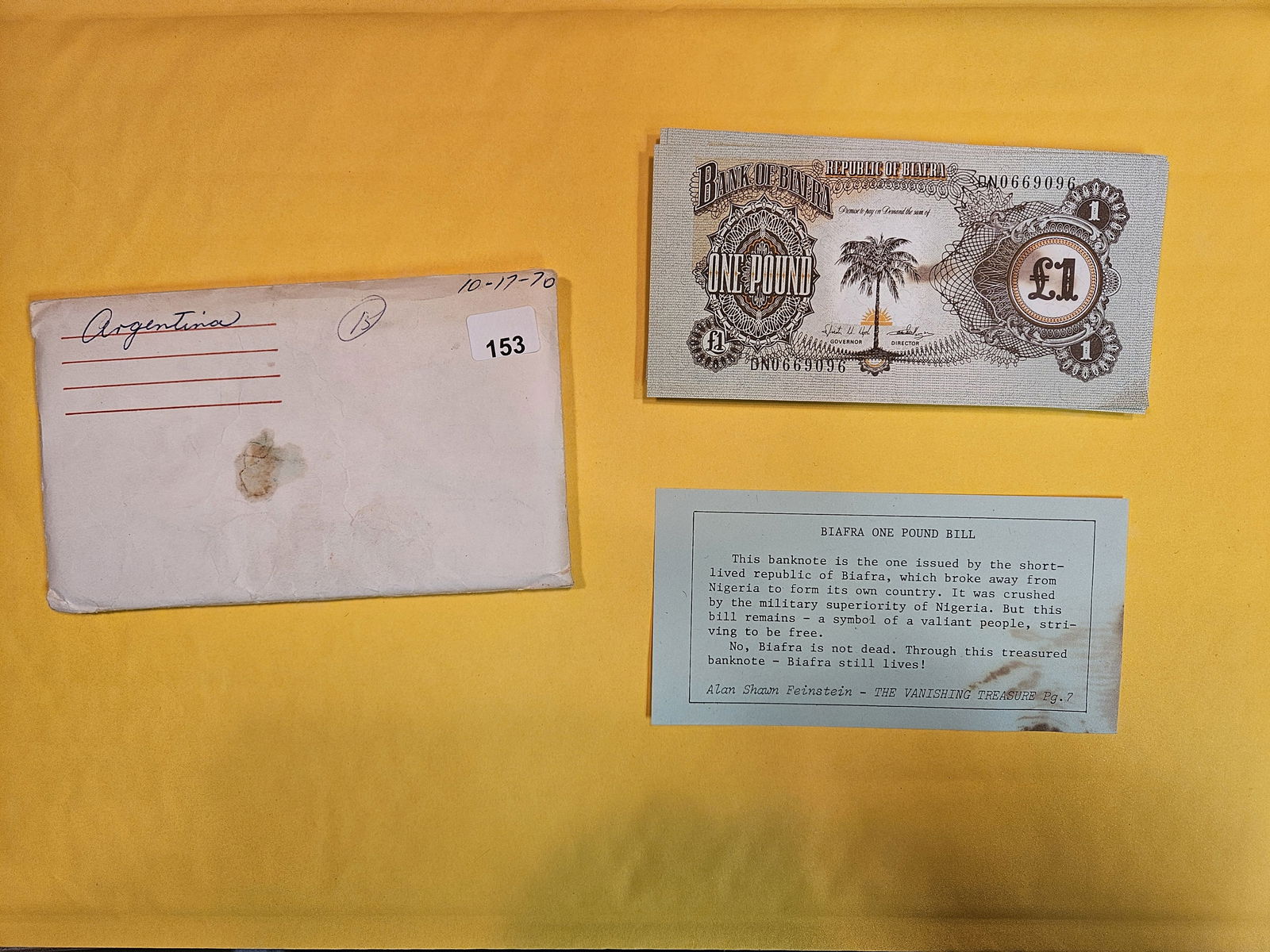 ** RARE ** Consecutive Crisp Uncirculated Stack of 45 Biafra Notes (1 of 3)