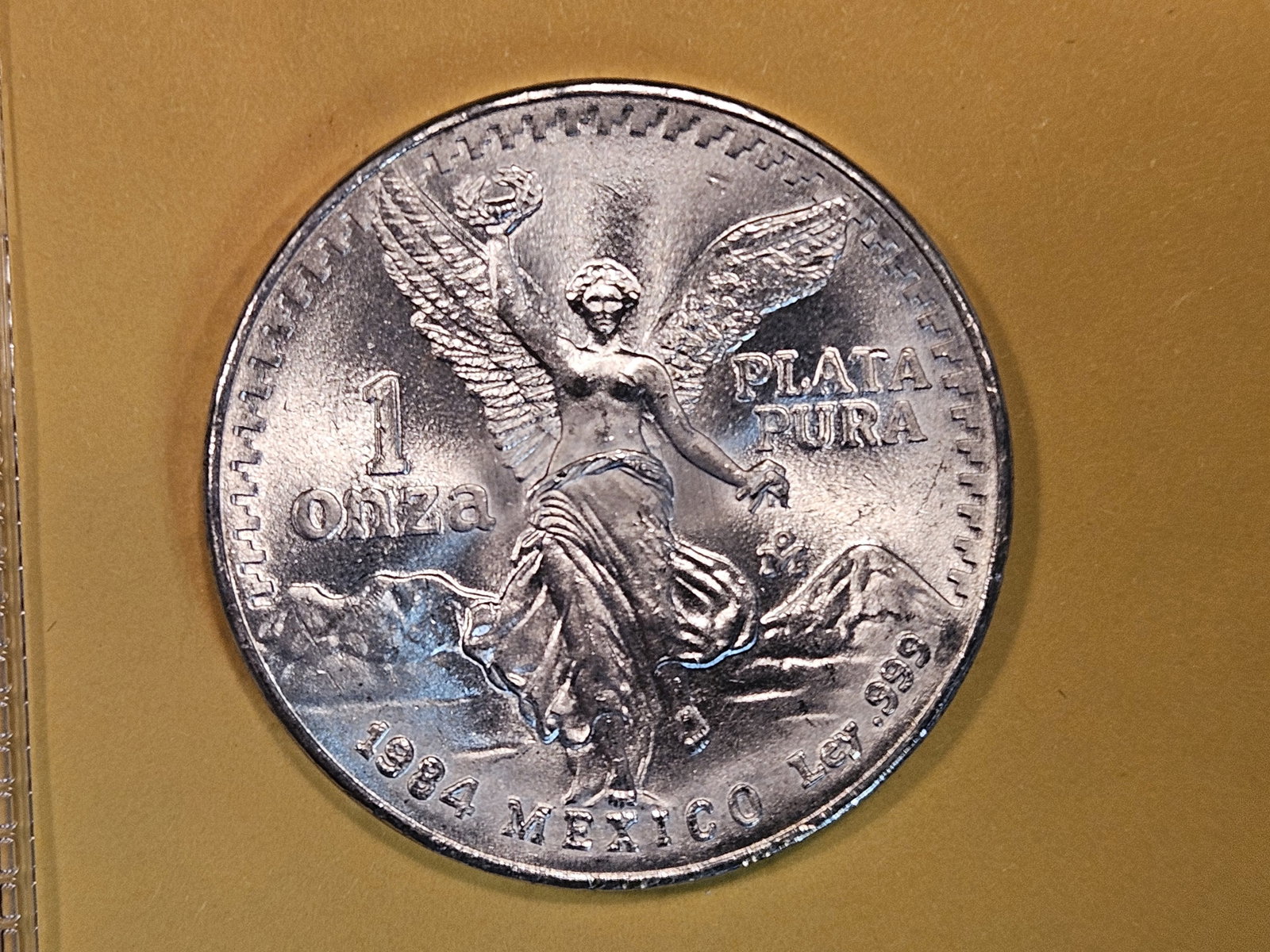 GEM Brilliant Uncirculated 1984 Mexico Silver Onza: Libertad