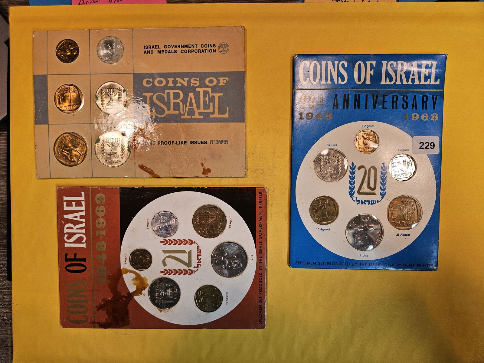 Three Brilliant Uncirculated Coin sets from Israel (1 of 2)