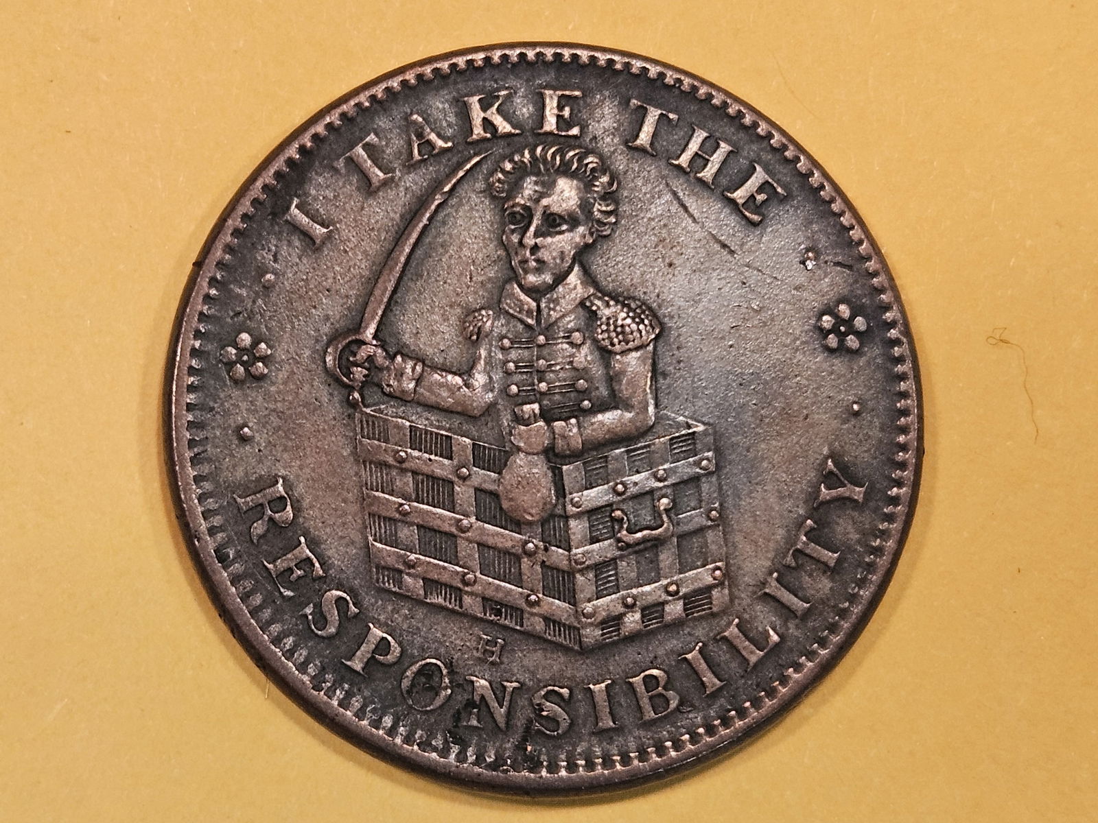 1830's Hard Times Token in About Uncirculated (1 of 6)