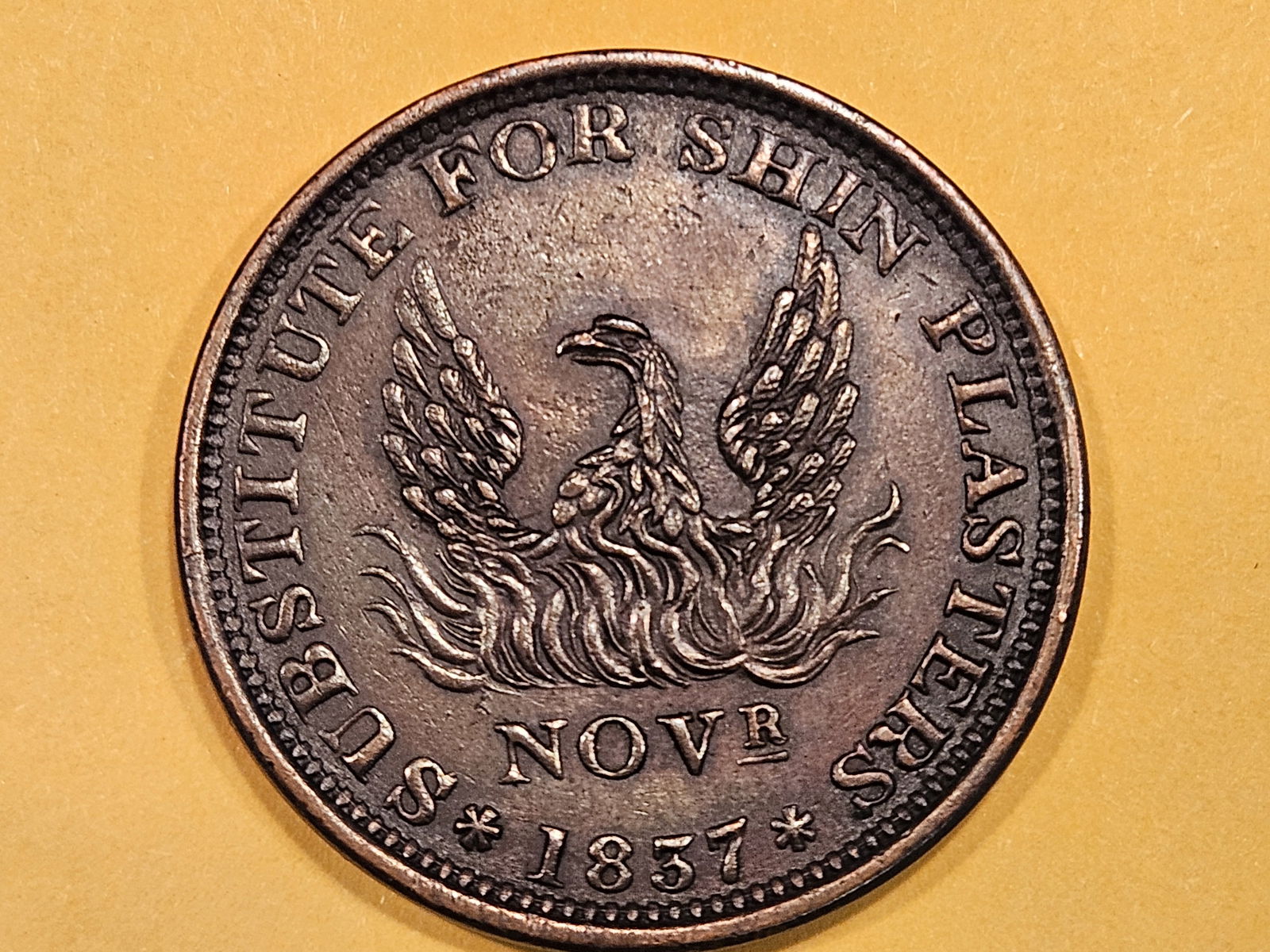 1837 Hard Times Token in About Uncirculated plus (1 of 6)