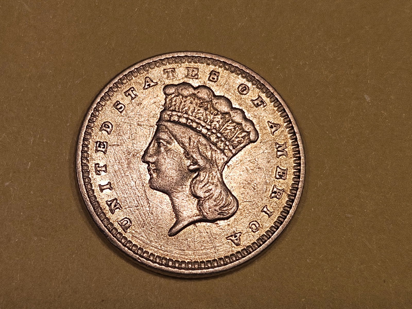 GOLD! Civil War Issue 1861 Gold Dollar (1 of 5)