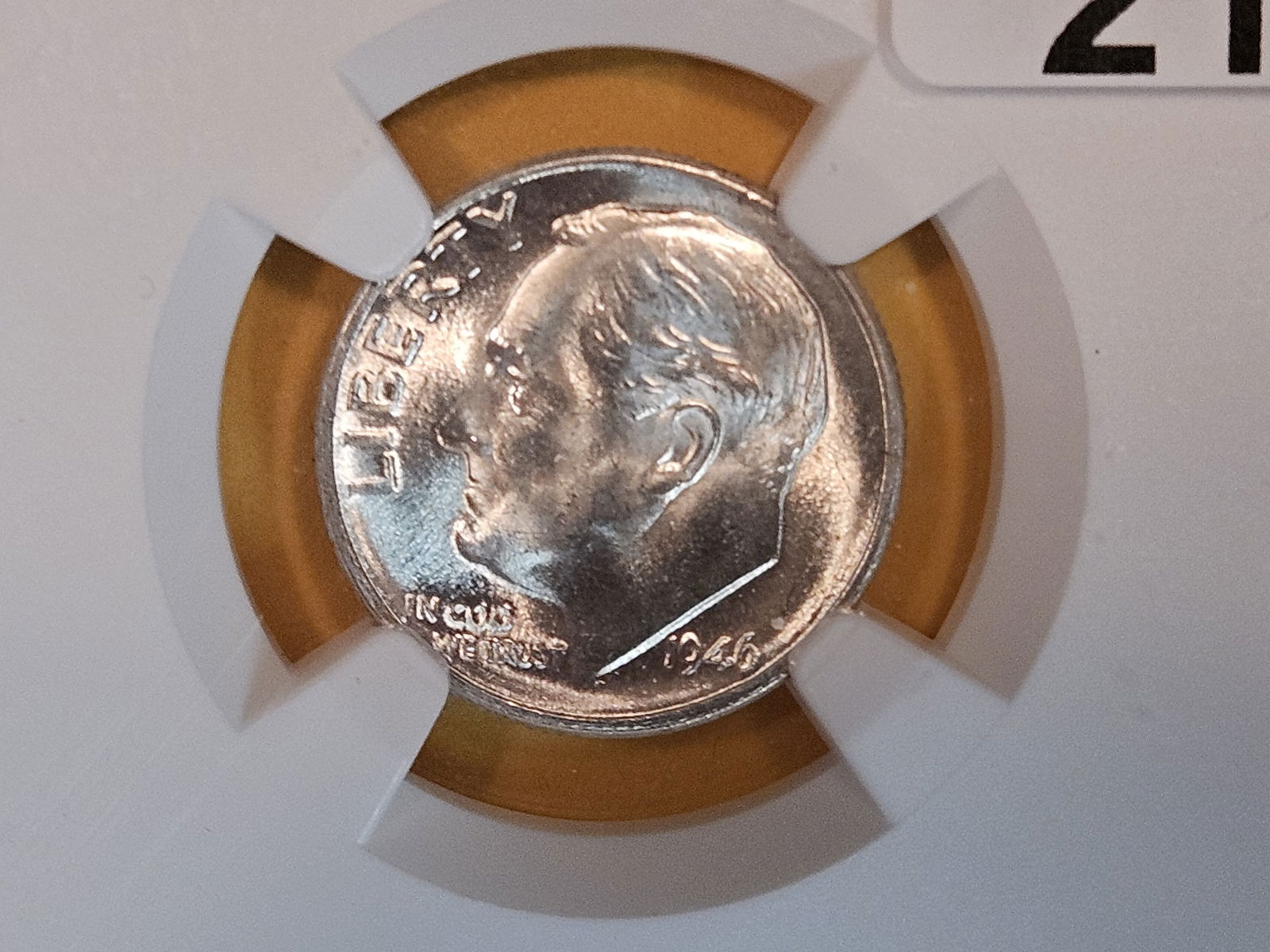 GEM! NGC 1946-D Roosevelt Dime in Mint State 66 FT (1 of 4)