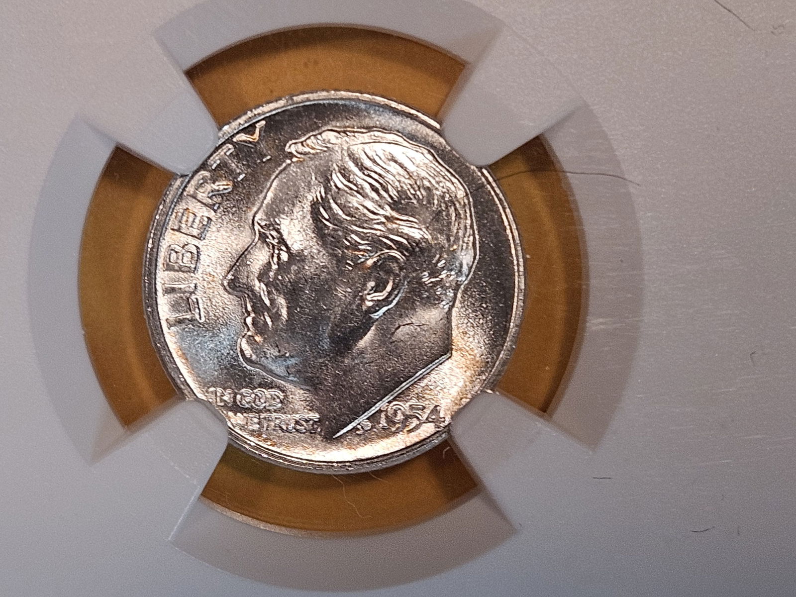 GEM! NGC 1954-S Roosevelt Dime in Mint State 66 FT (1 of 4)