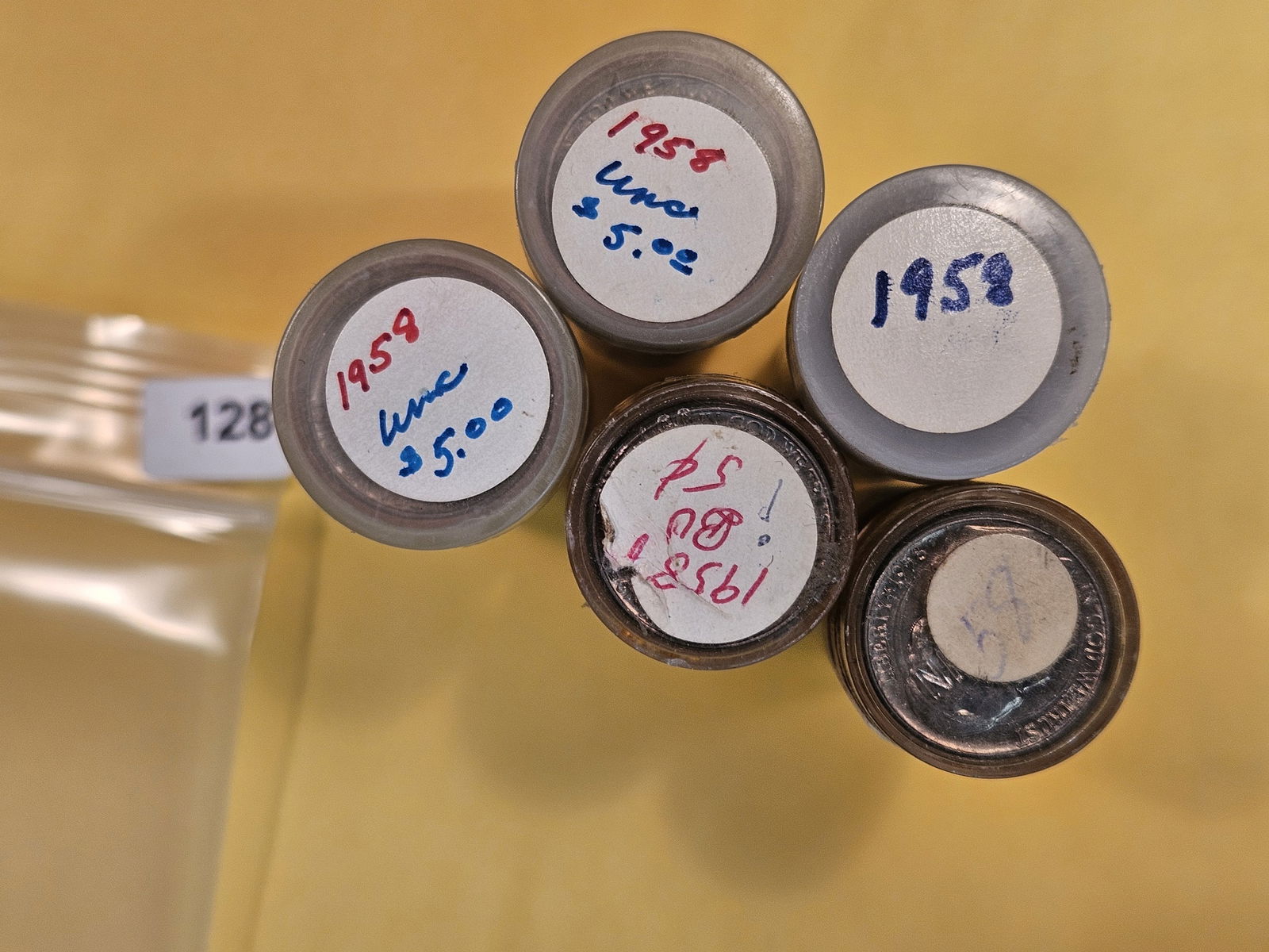 Five Brilliant Uncirculated rolls of Jefferson Nickels (1 of 2)