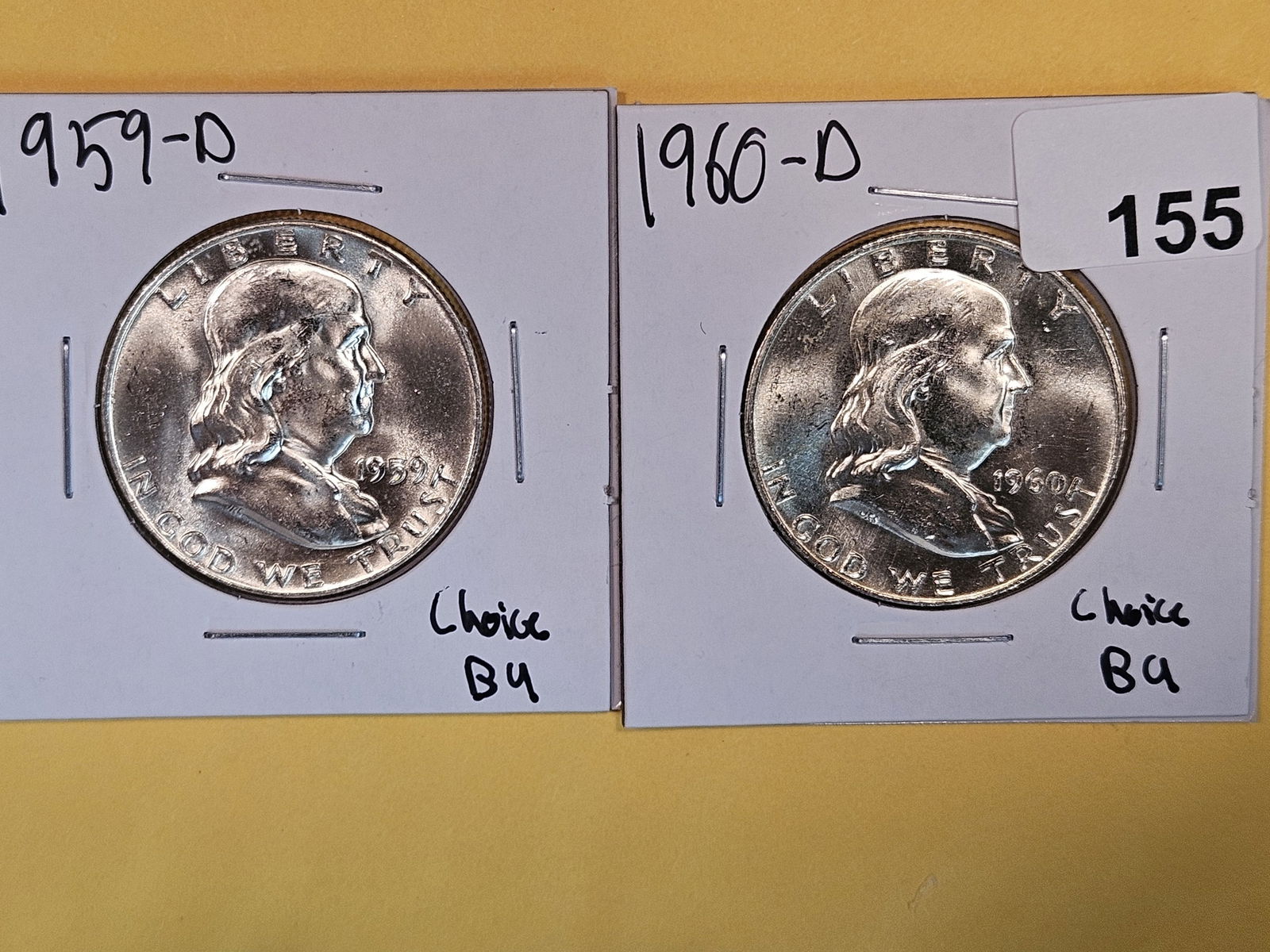 Two Choice Brilliant Uncirculated plus Franklin Silver Half Dollars (1 of 3)