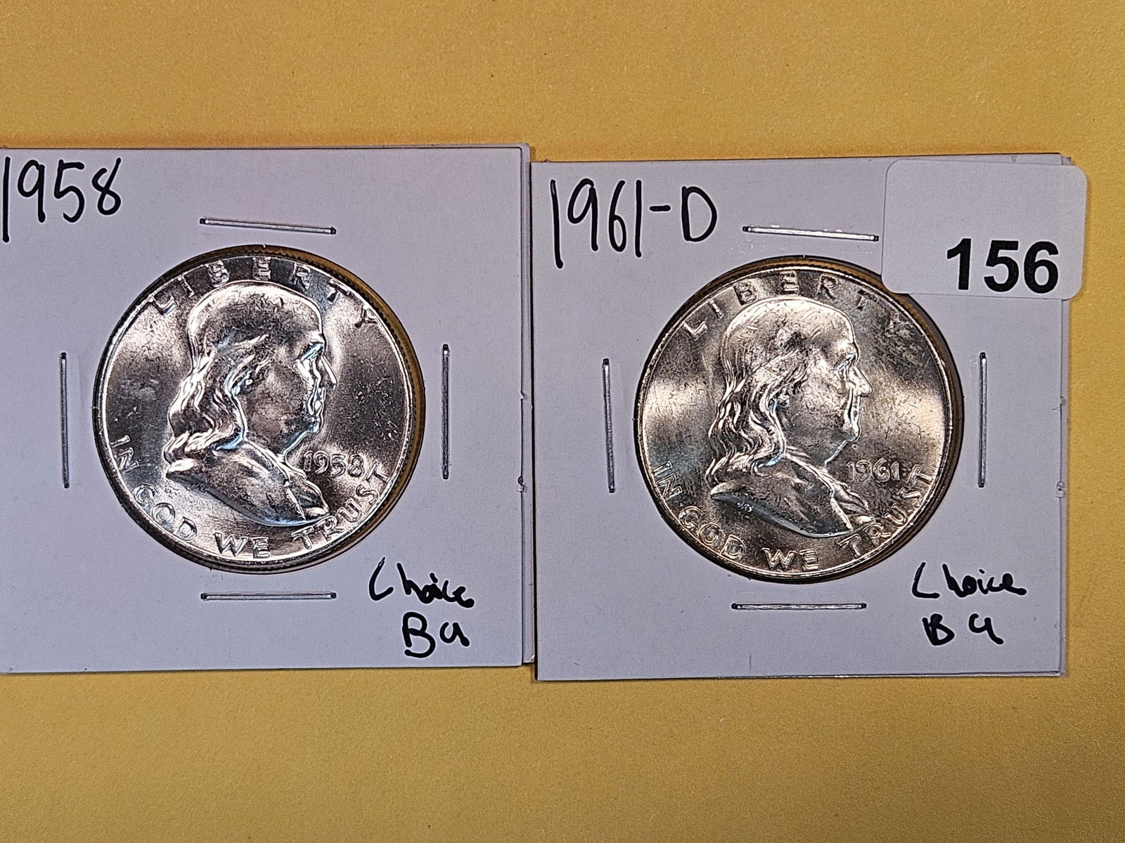 Two Choice Brilliant Uncirculated plus Franklin Silver Half Dollars (1 of 3)