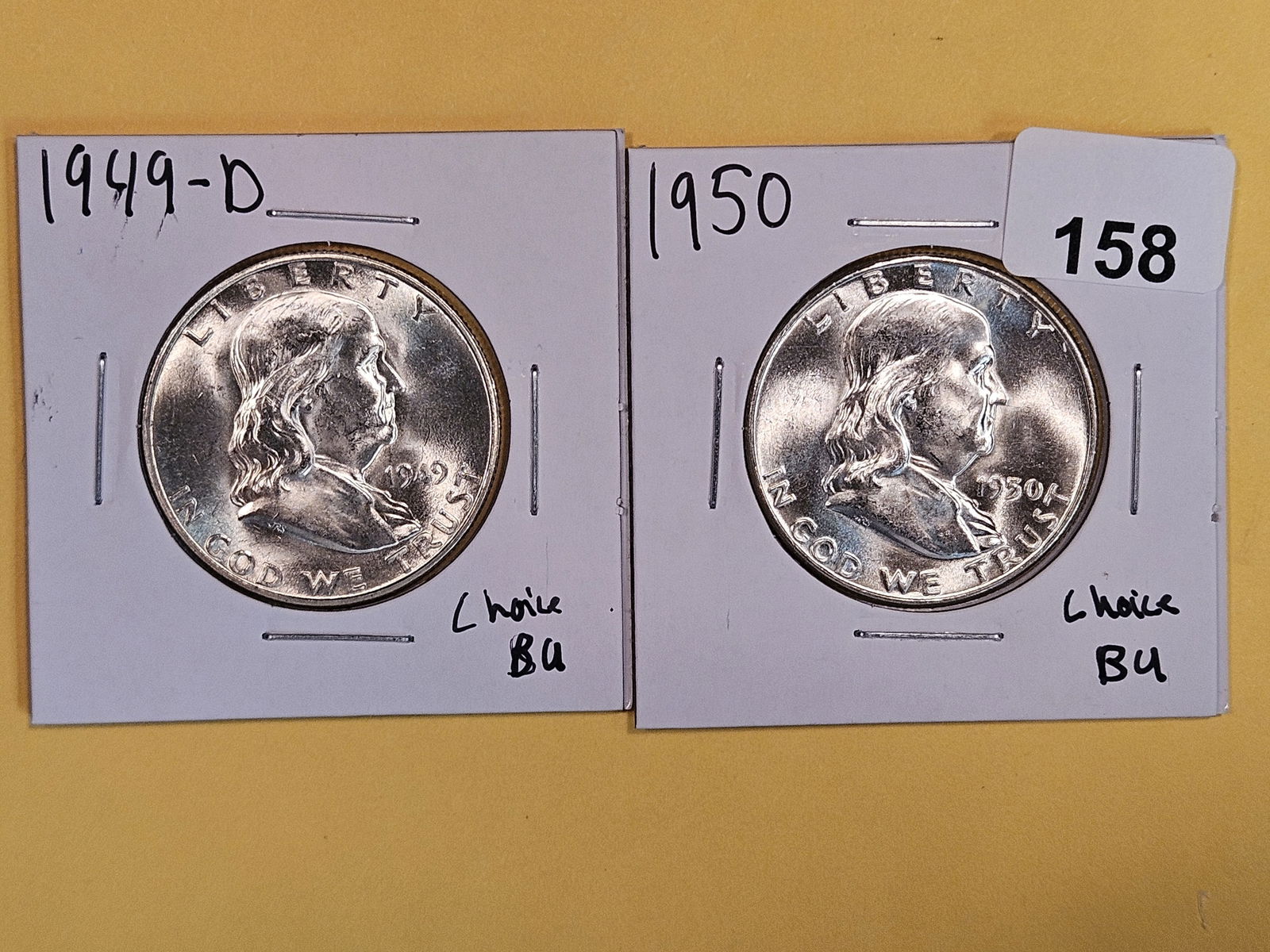 Two Choice Brilliant Uncirculated plus Franklin Silver Half Dollars (1 of 3)