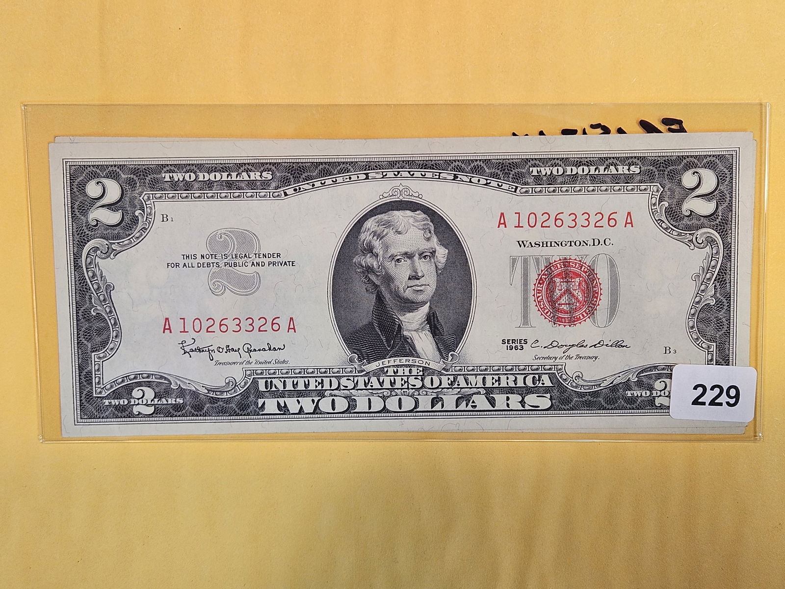 Two Crisp Uncirculated Two Dollar US Red Seal Notes (1 of 2)