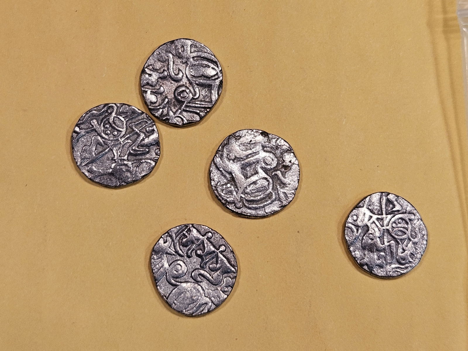 Five silver Ottoman Empire coins (1 of 3)