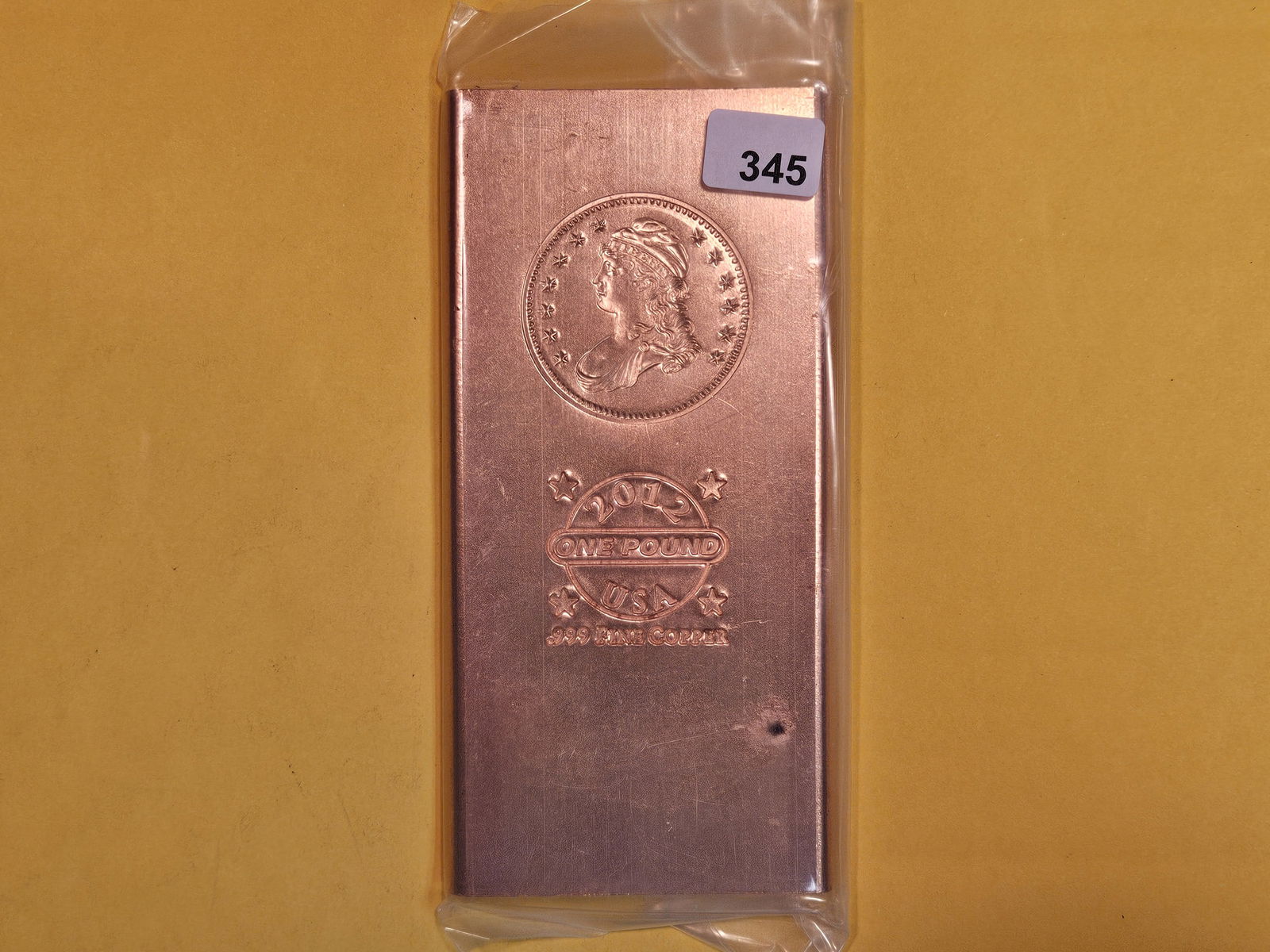 ONE POUND .999 fine copper bar (1 of 1)