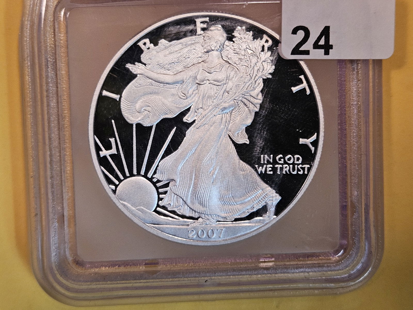 PERFECT! ICG 2007-W American Silver Eagle in proof 70 Deep Cameo (1 of 3)