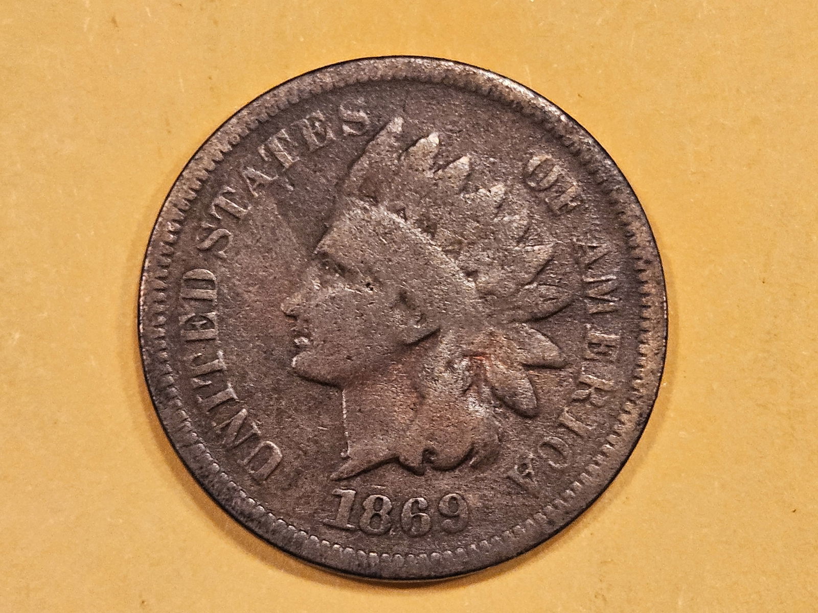 Semi-Key 1869 Indian Cent (1 of 3)