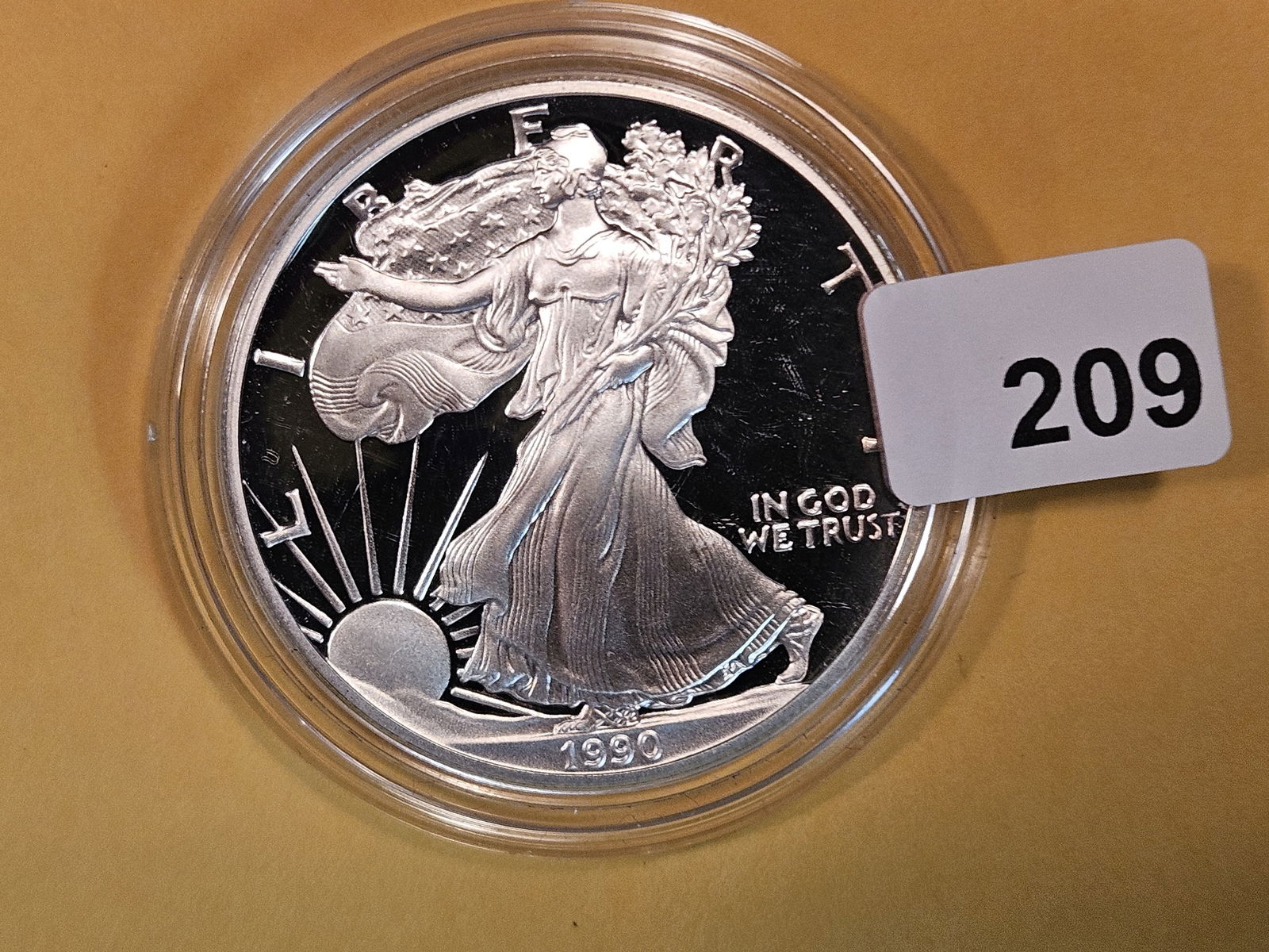 GEM Proof Deep Cameo 1990 American Silver Eagle (1 of 2)