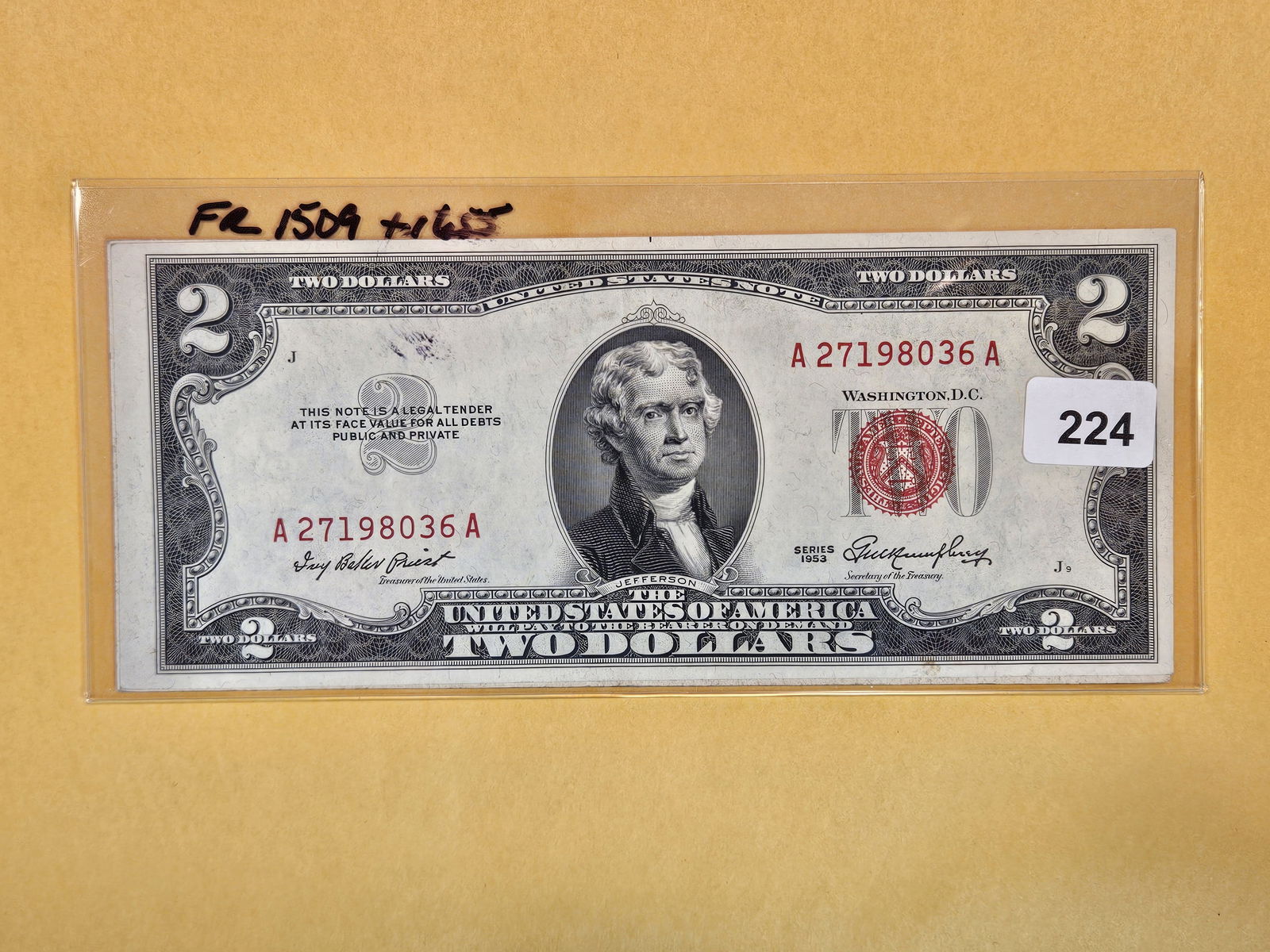 Two mixed notes from 1953 (1 of 2)