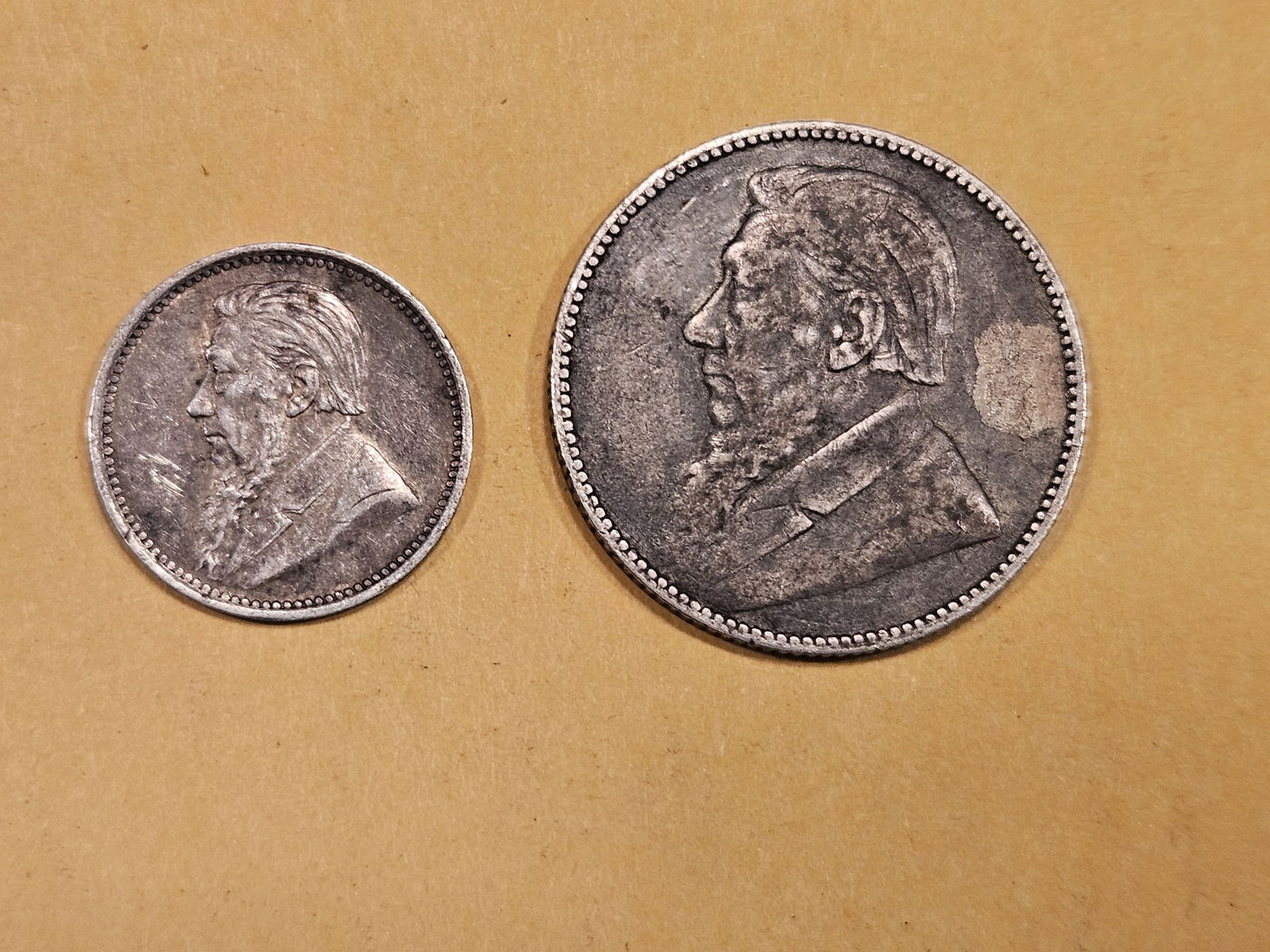 Two silver coins from South Africa (1 of 2)