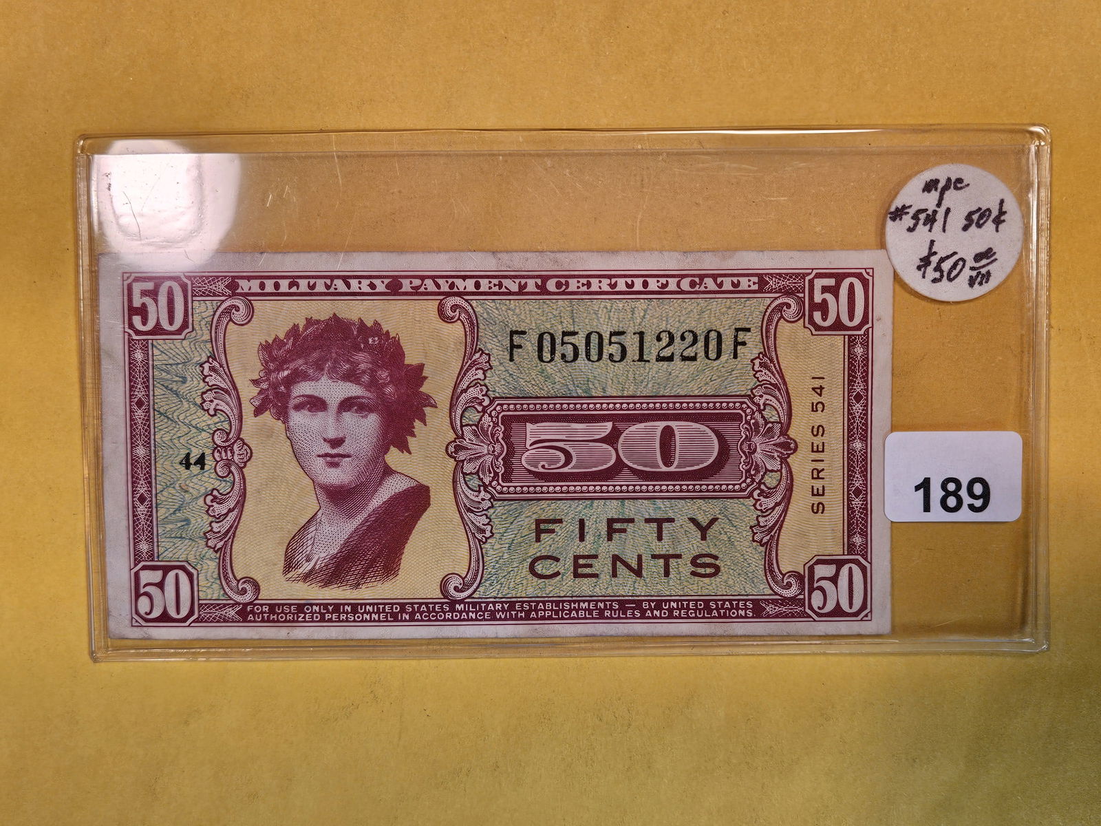 Better Series 541 Military Payment Certificate (1 of 2)