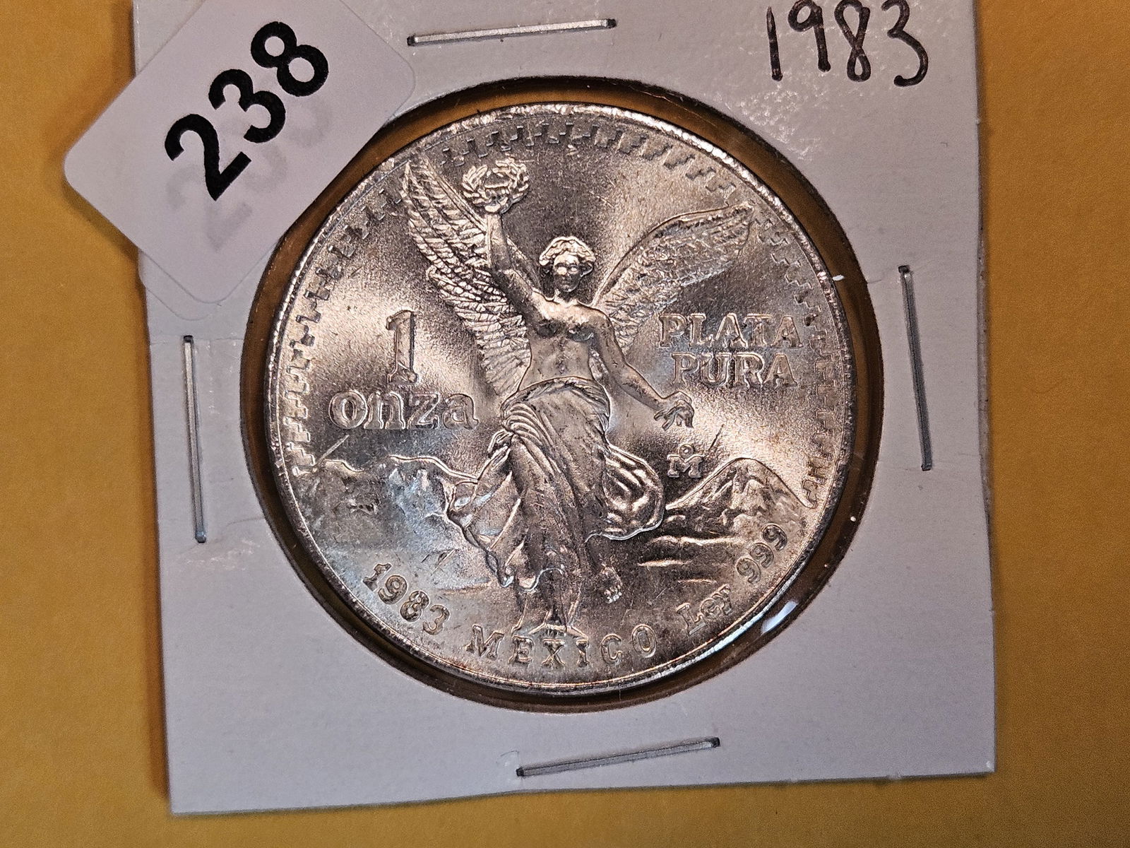 GEM Brilliant Uncirculated 1983 Mexico silver Onza (1 of 2)