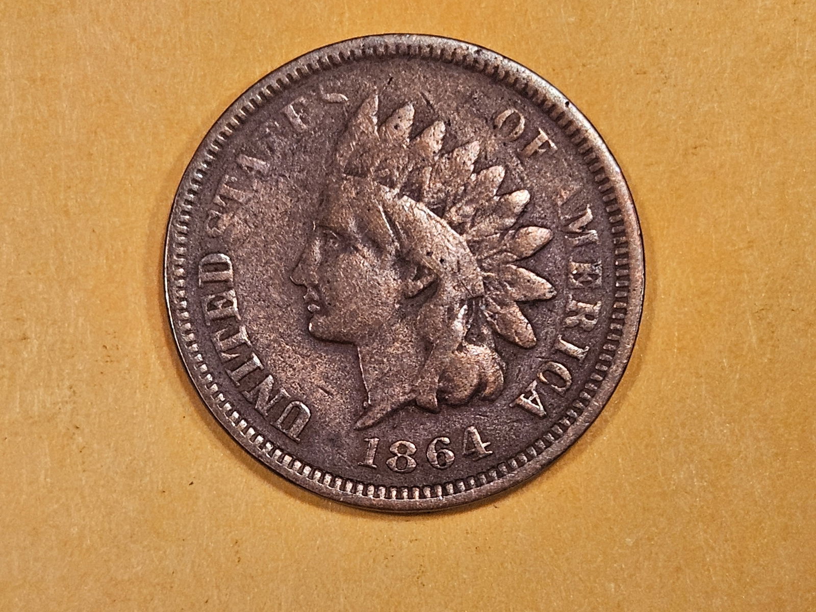 1864 Indian cent in Fine (1 of 3)