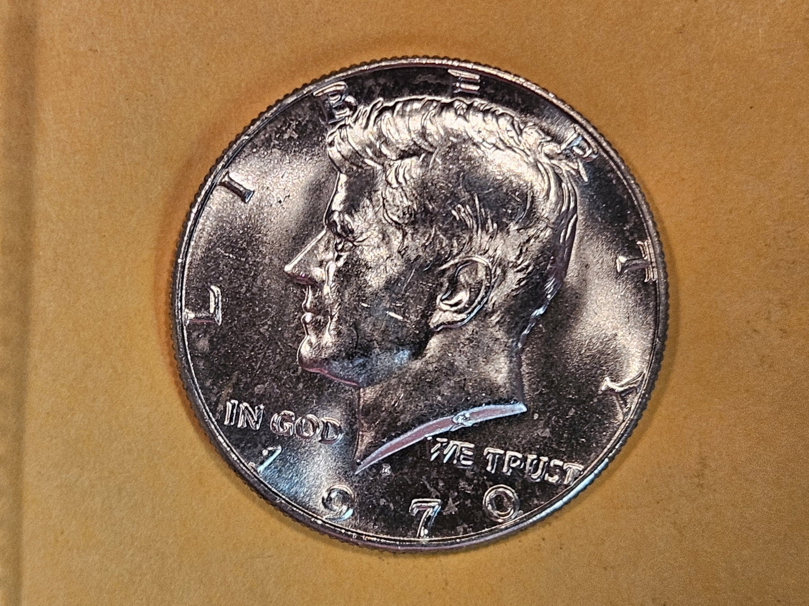 GEM Brilliant Uncirculated silver 1970-D Kennedy Half Dollar: Purty 40% silver half
