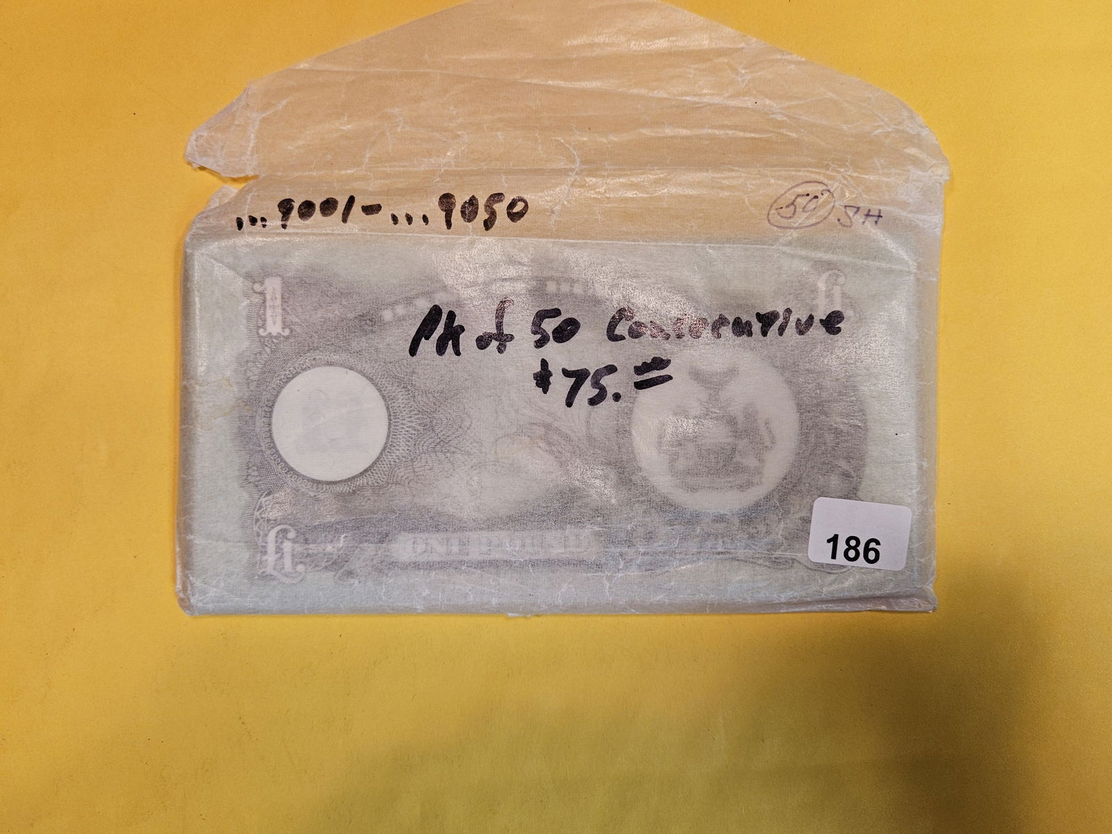 Original pack of Crisp Uncirculated Consecutive Biafra Notes (1 of 3)