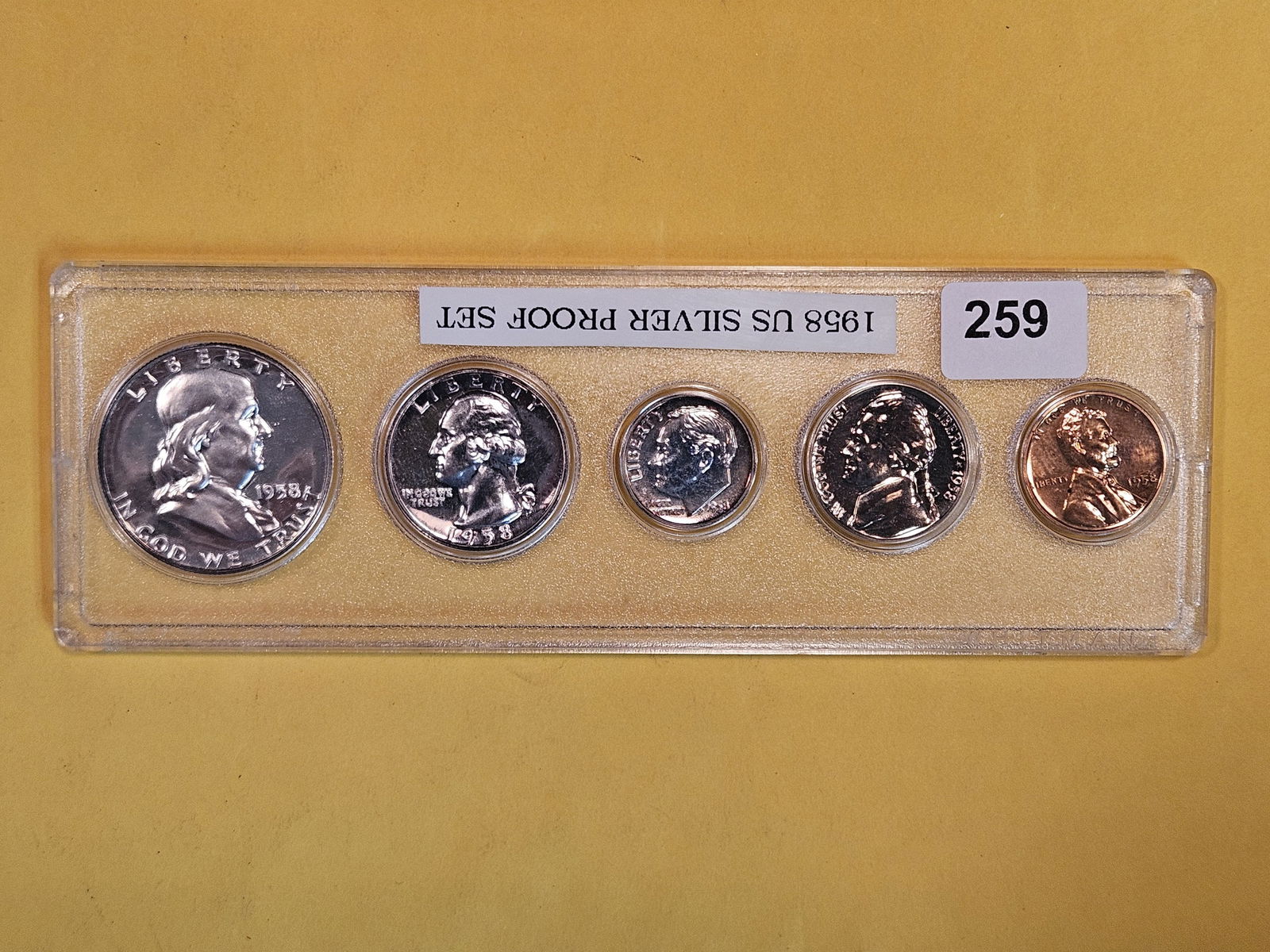 GEM 1958 US Silver Proof Set (1 of 8)