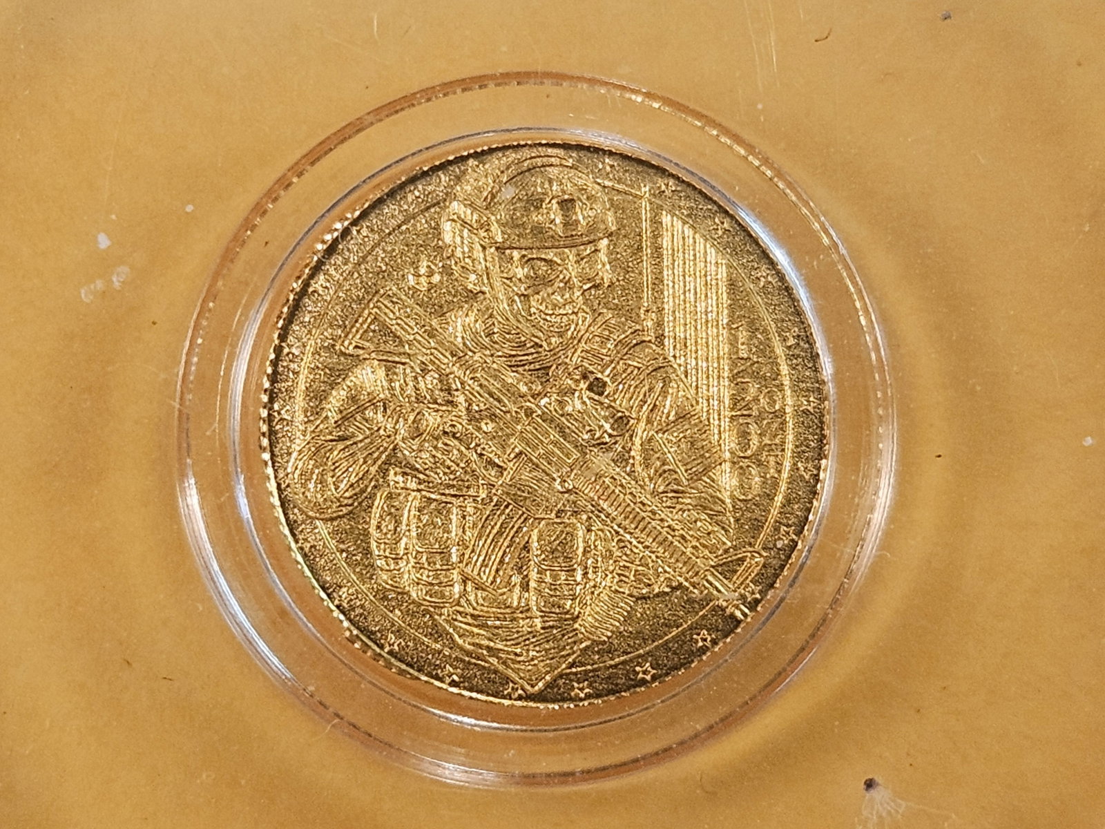 GOLD! 24 Karat Gold Mini Coin: Very cool design, Operator in full assault kit