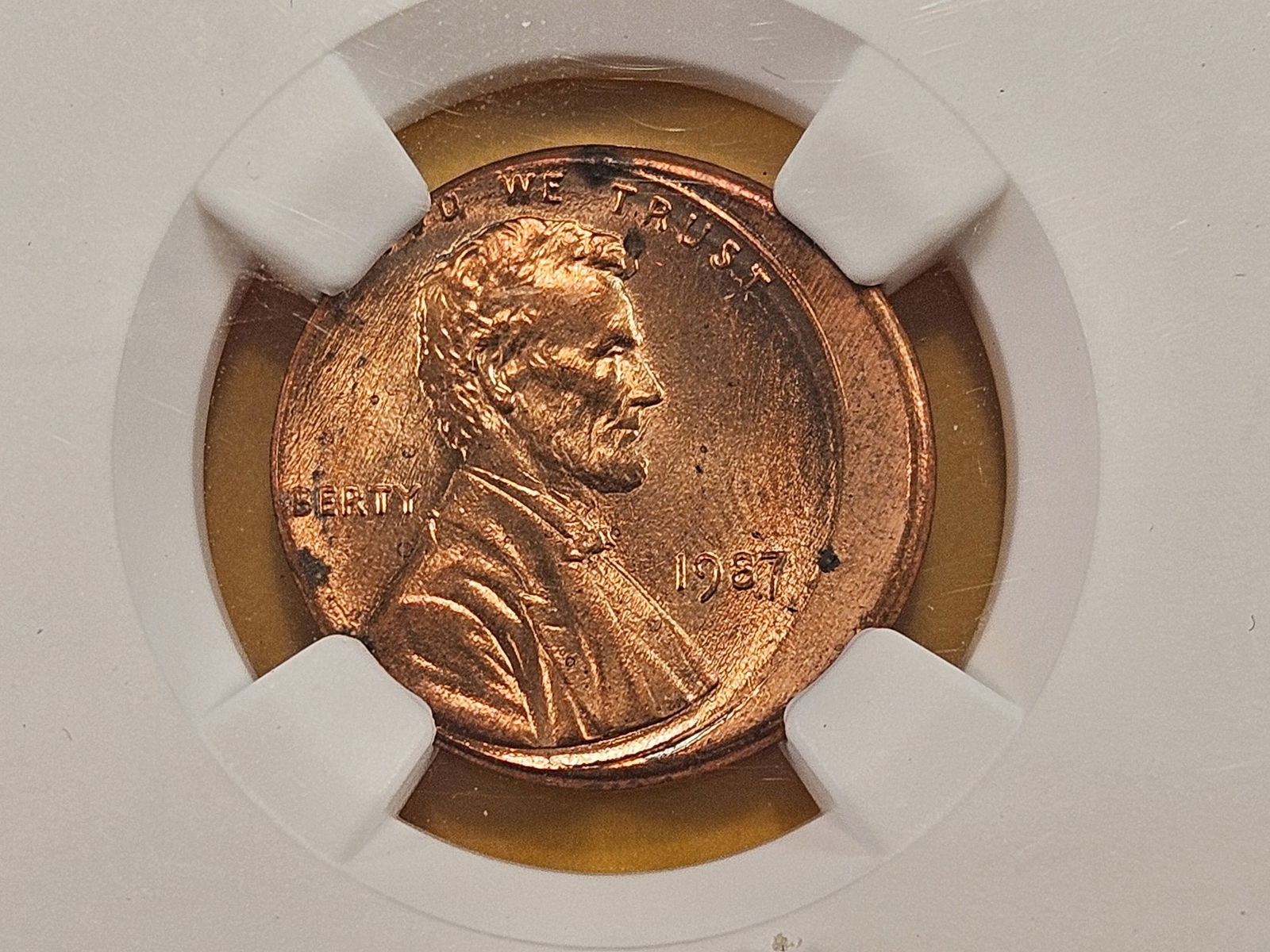 ERROR! NGC 1987 Lincoln Cent in Brilliant Uncirculated (1 of 4)