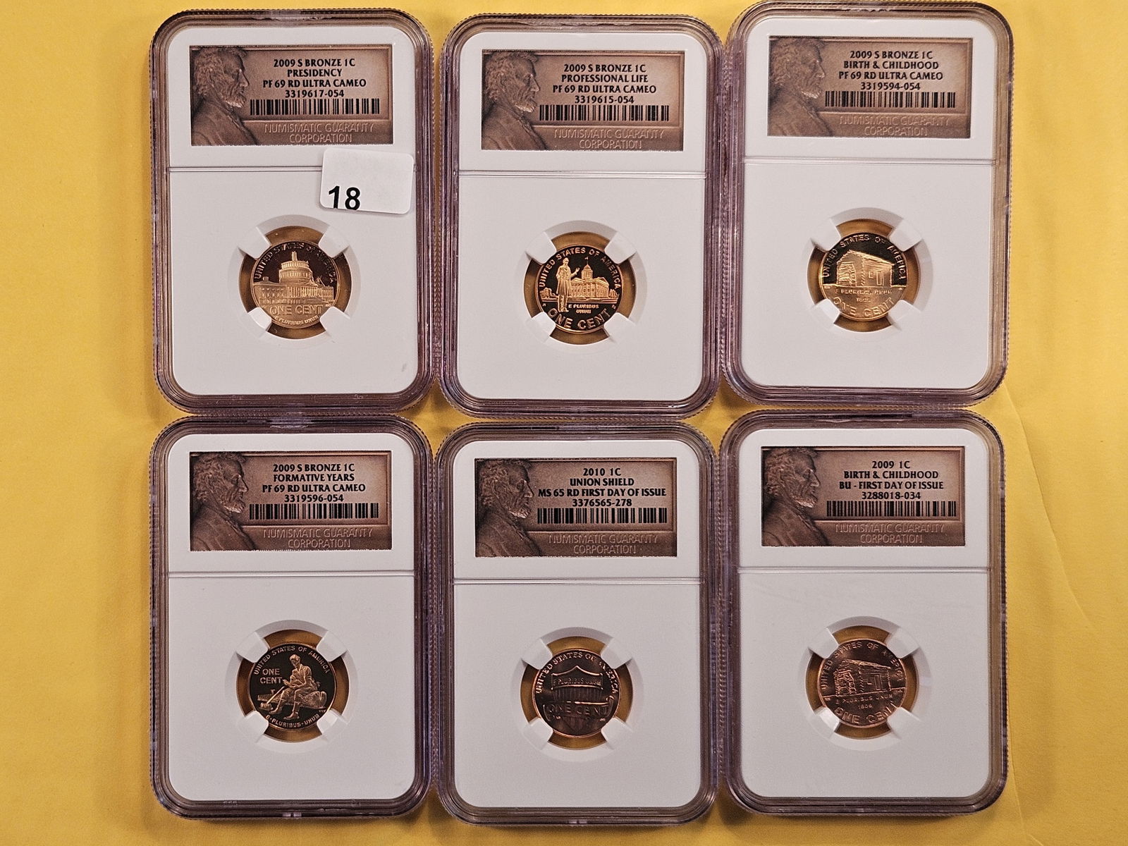 Five 2009 and One 2010 NGC Graded Lincoln Cents (1 of 8)