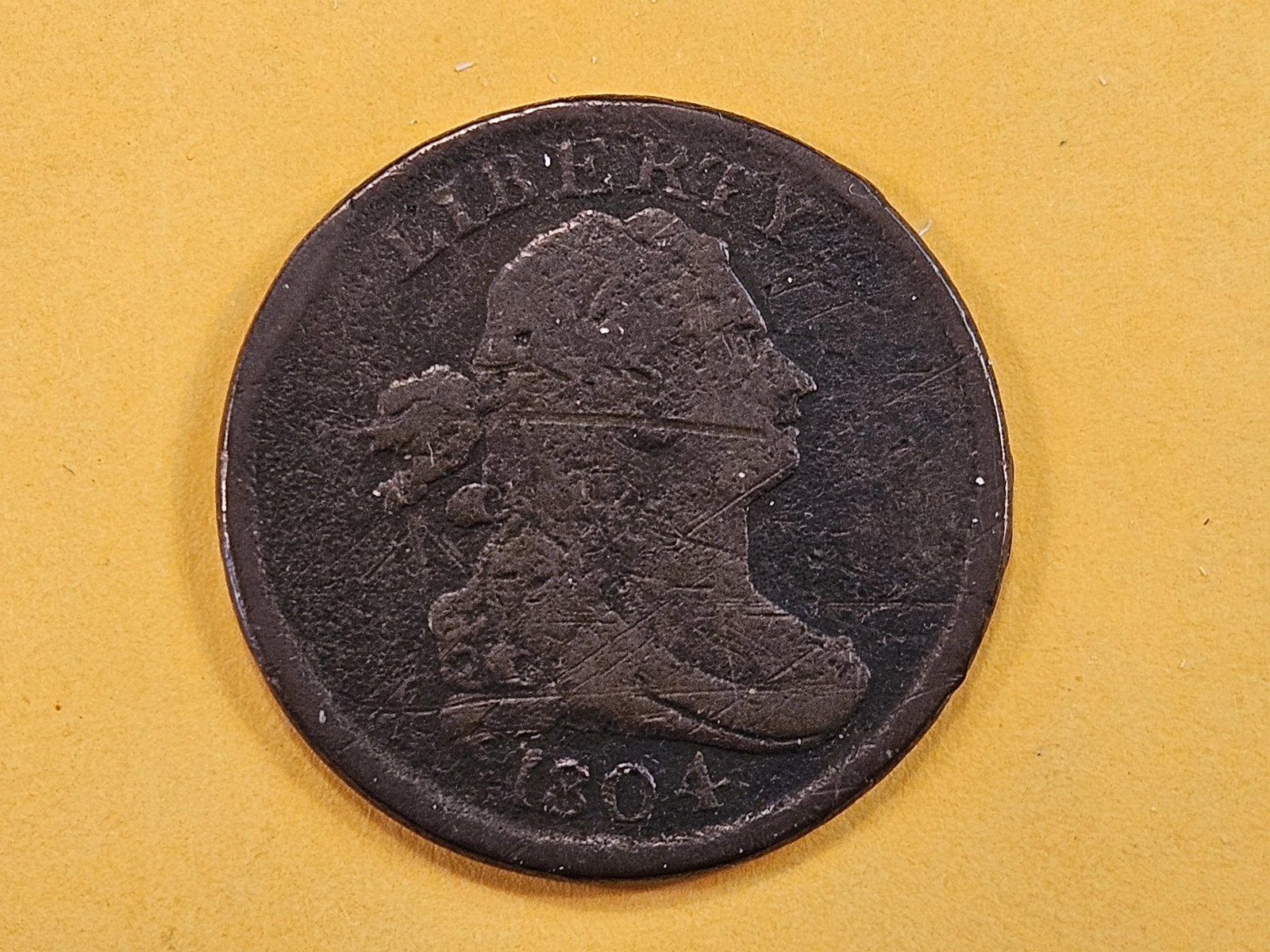 1804 Draped Bust Half Cent: Circulated
