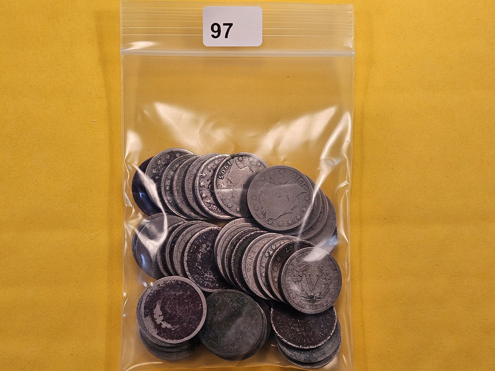 Forty Circulated V Nickels (1 of 3)