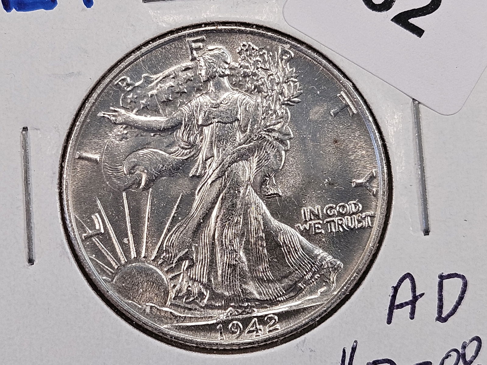Brilliant Uncirculated 1942 Walking Liberty Silver Half Dollar (1 of 4)