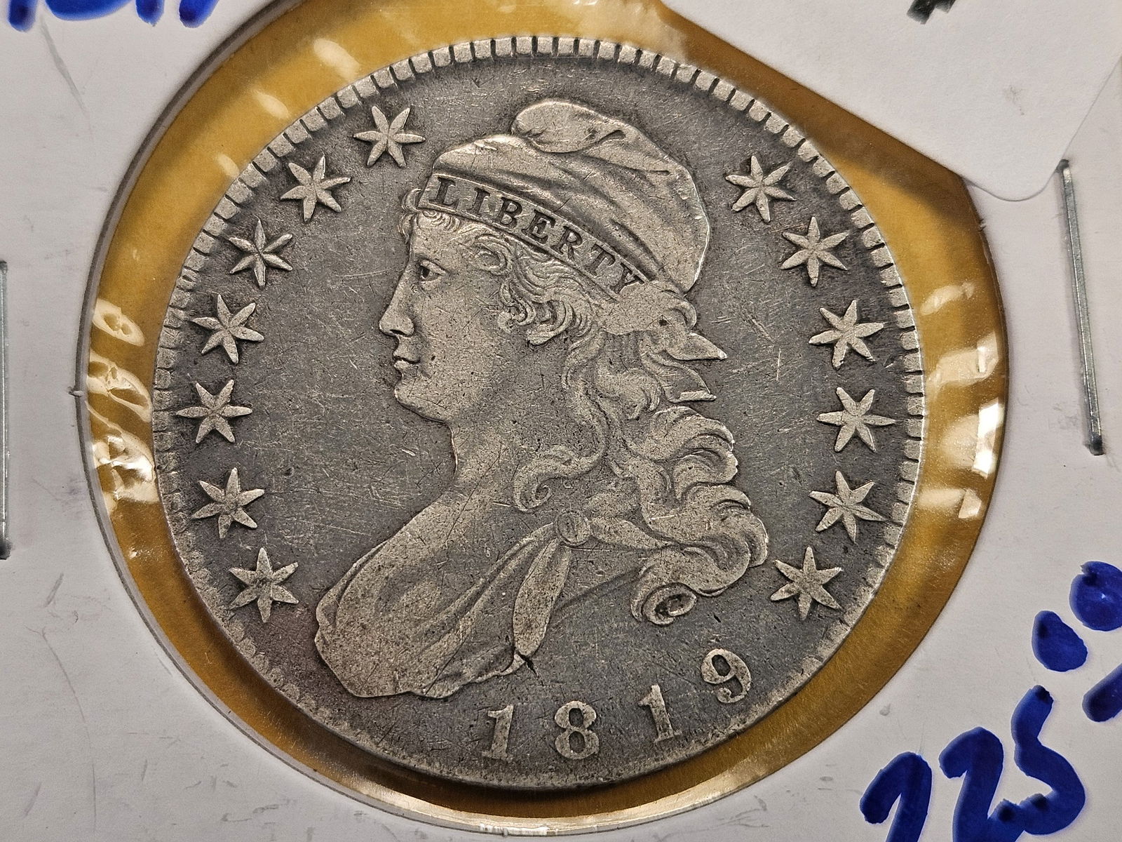 1819 Capped Bust Silver Half Dollar (1 of 4)