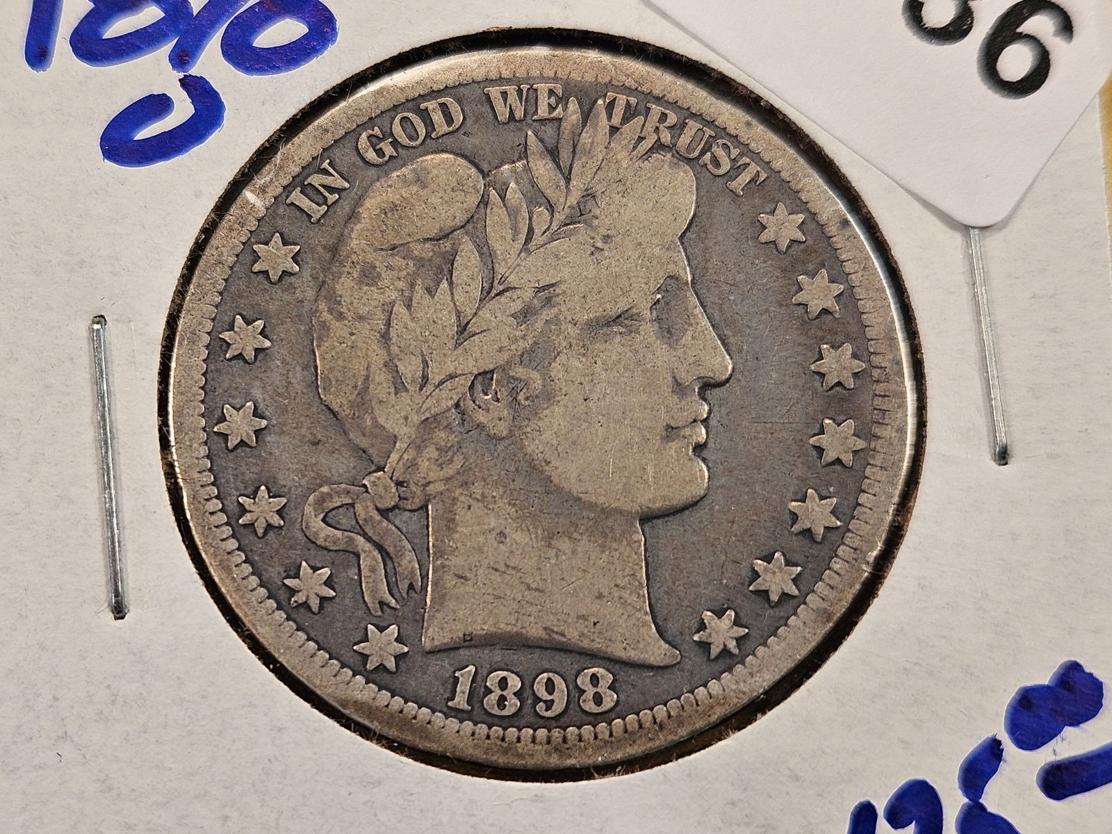 Little Better Date 1898-O Barber Silver Half Dollar (1 of 4)