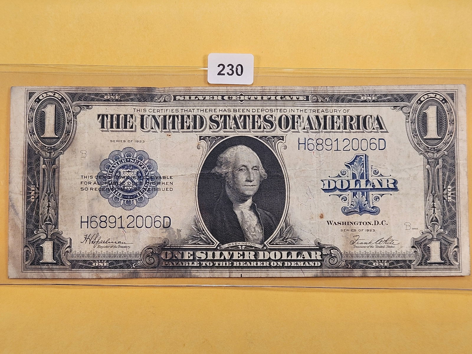 Series 1923 One Dollar Silver Certificate (1 of 2)