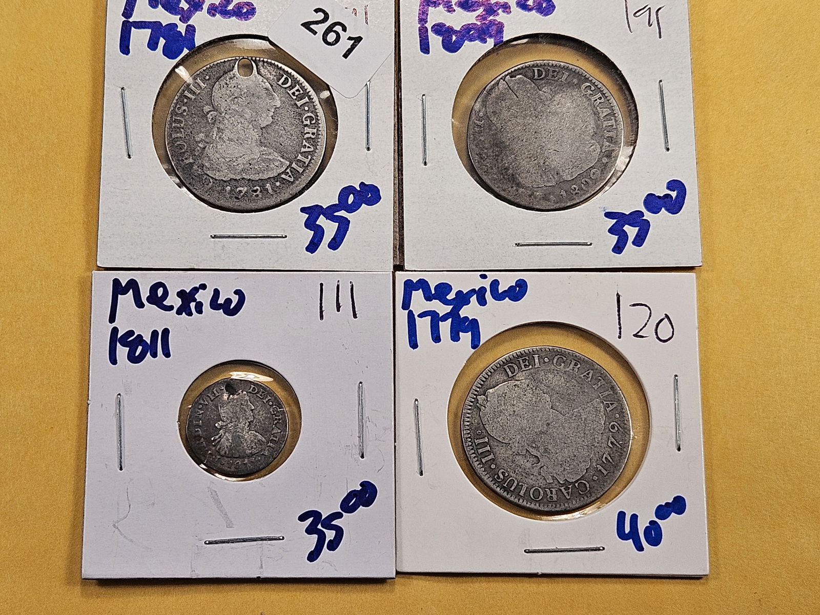 Four Mexican Silver Coins (1 of 4)