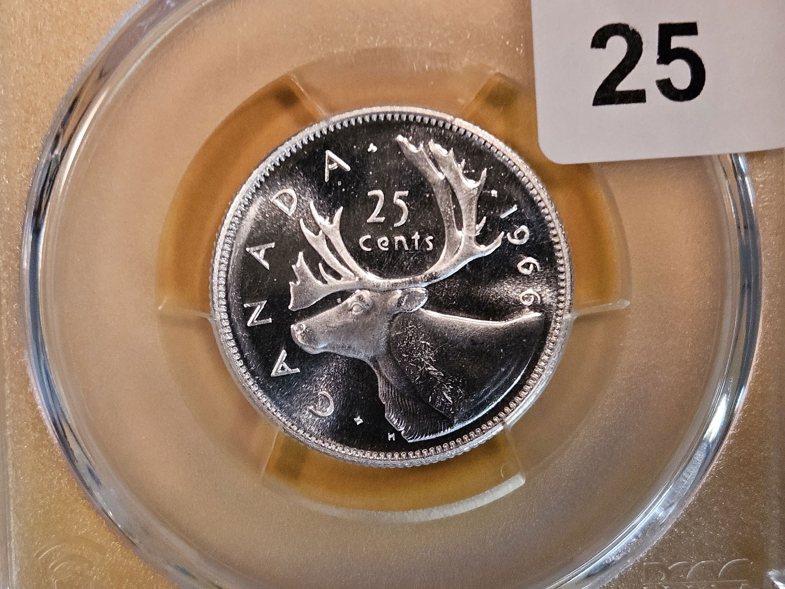 GEM! PCGS 1966 Canada silver 25 cents in PL 66 CAM (1 of 3)
