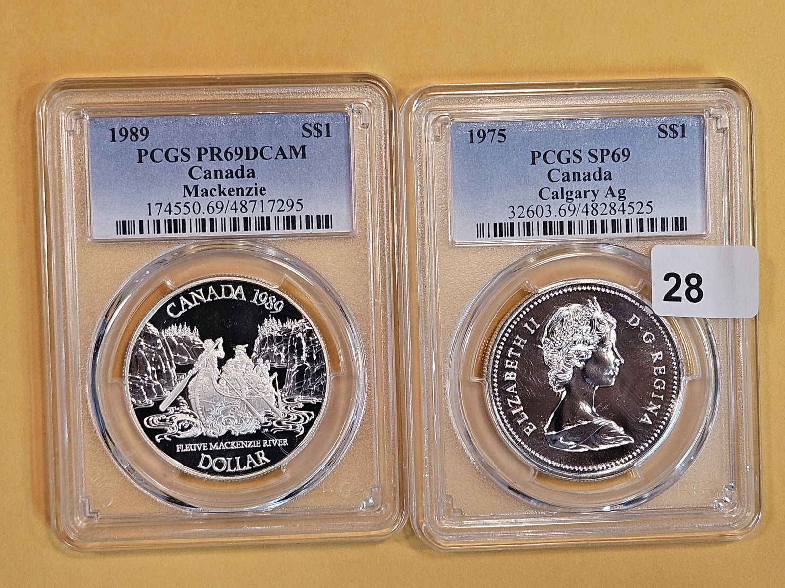 Two PCGS Specimen 69 and Proof 69 Deep Cameo Canada Silver Dollars (1 of 2)