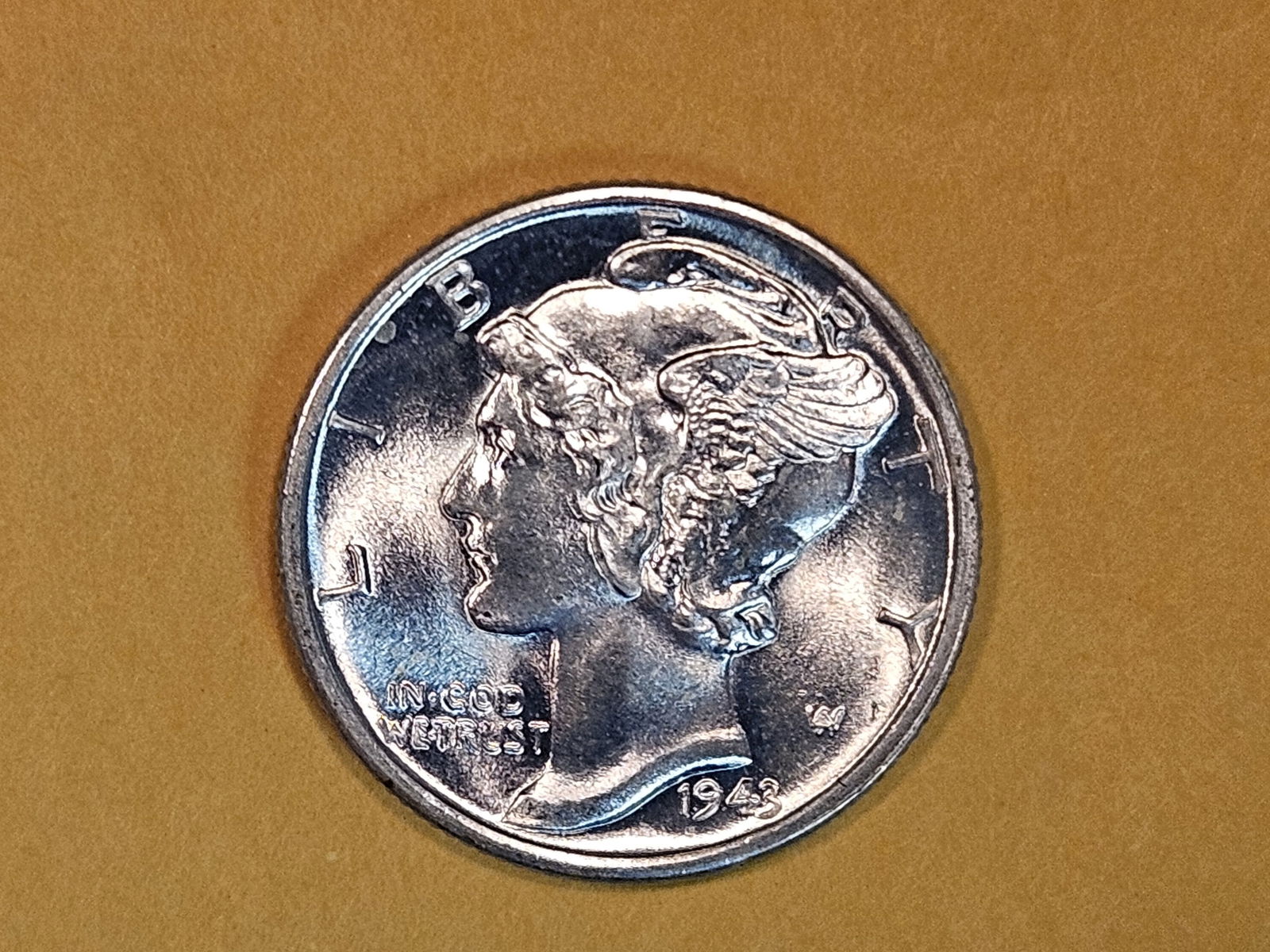 GEM Brilliant Uncirculated 1943-D Mercury Dime FSB (1 of 6)