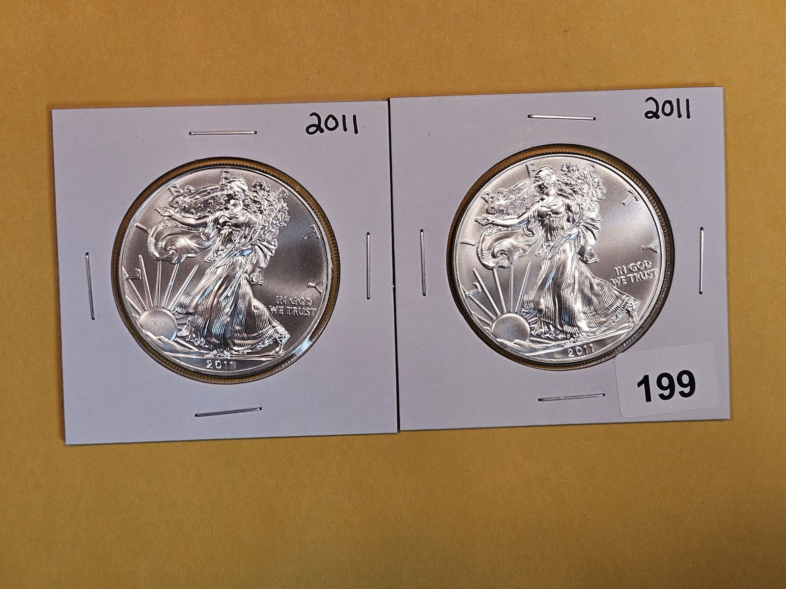 Two GEM Brilliant Uncirculated American Silver Eagle (1 of 2)