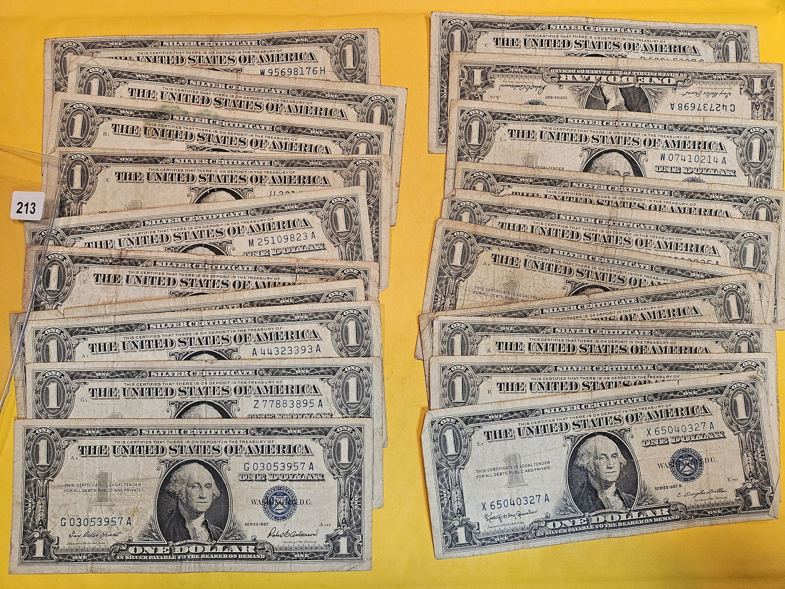 Twenty mixed One Dollar Silver Certificates (1 of 1)