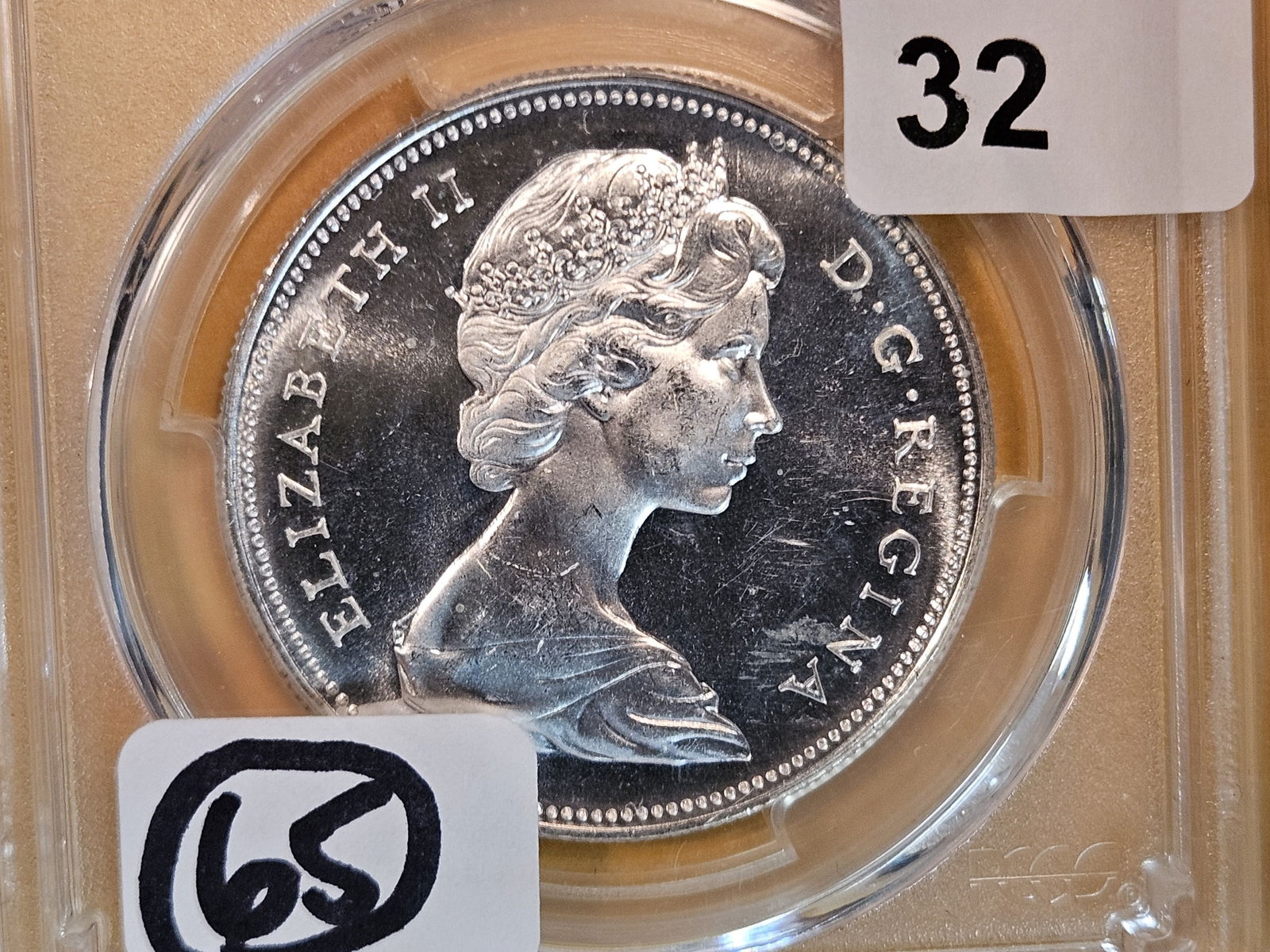 GEM! PCGS 1966 Canada Silver Dollar in Prooflike 65 CAMEO (1 of 3)